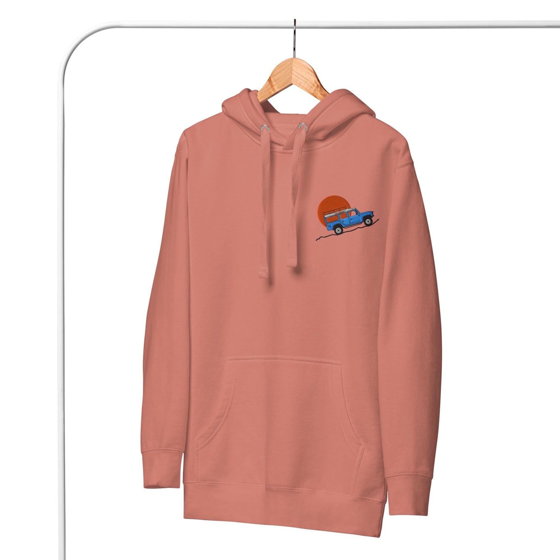 Embroidered Land Rover Defender Hoodie | Custom Car Sweatshirt, Off-Road Adventure Apparel | Defender Lovers Gear | Land Rover Lovers Gift