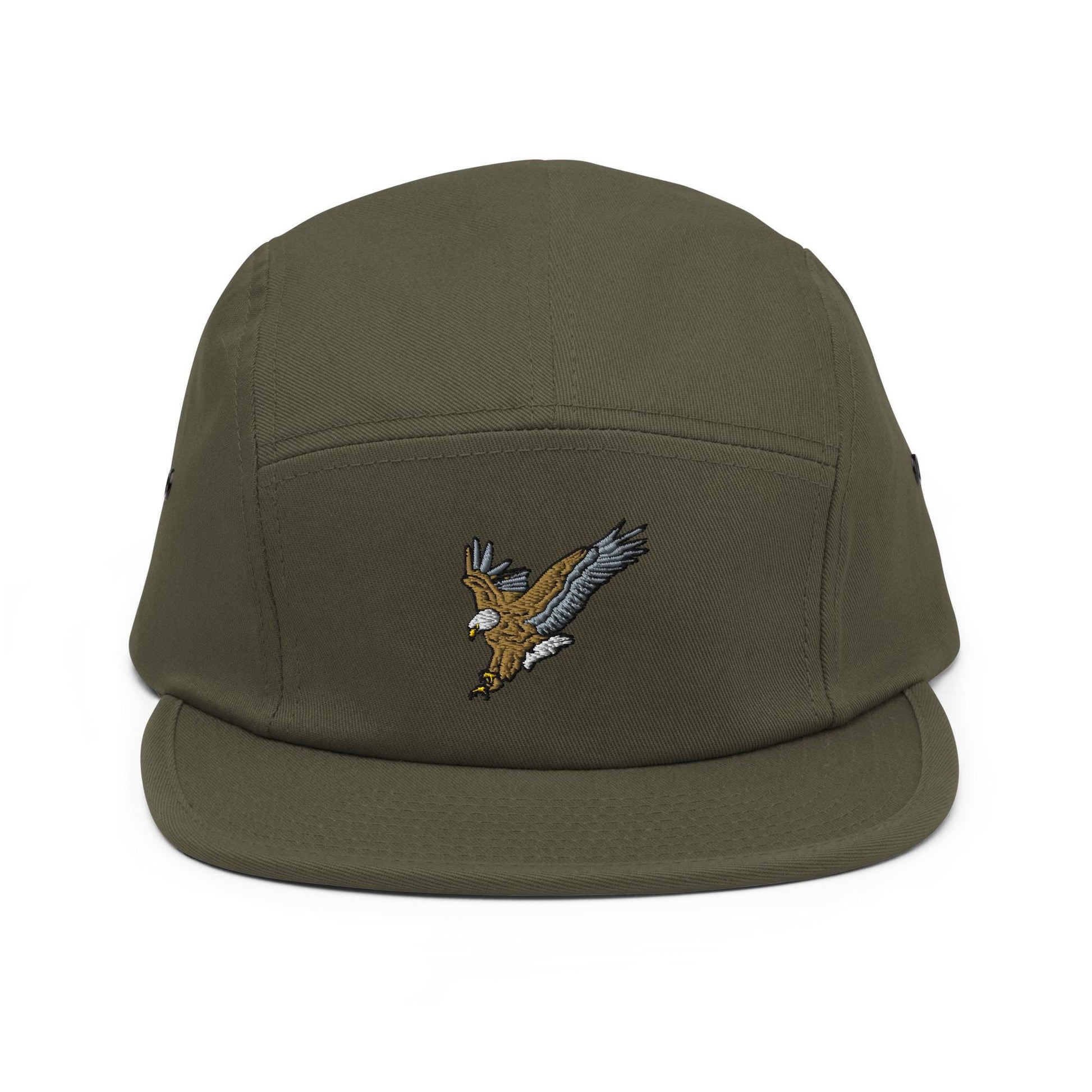 Eagle in Flight Five Panel Cap | Embroidered Hat for Outdoor Enthusiasts & Nature Lovers | Unique Gift Idea for Bird Lovers