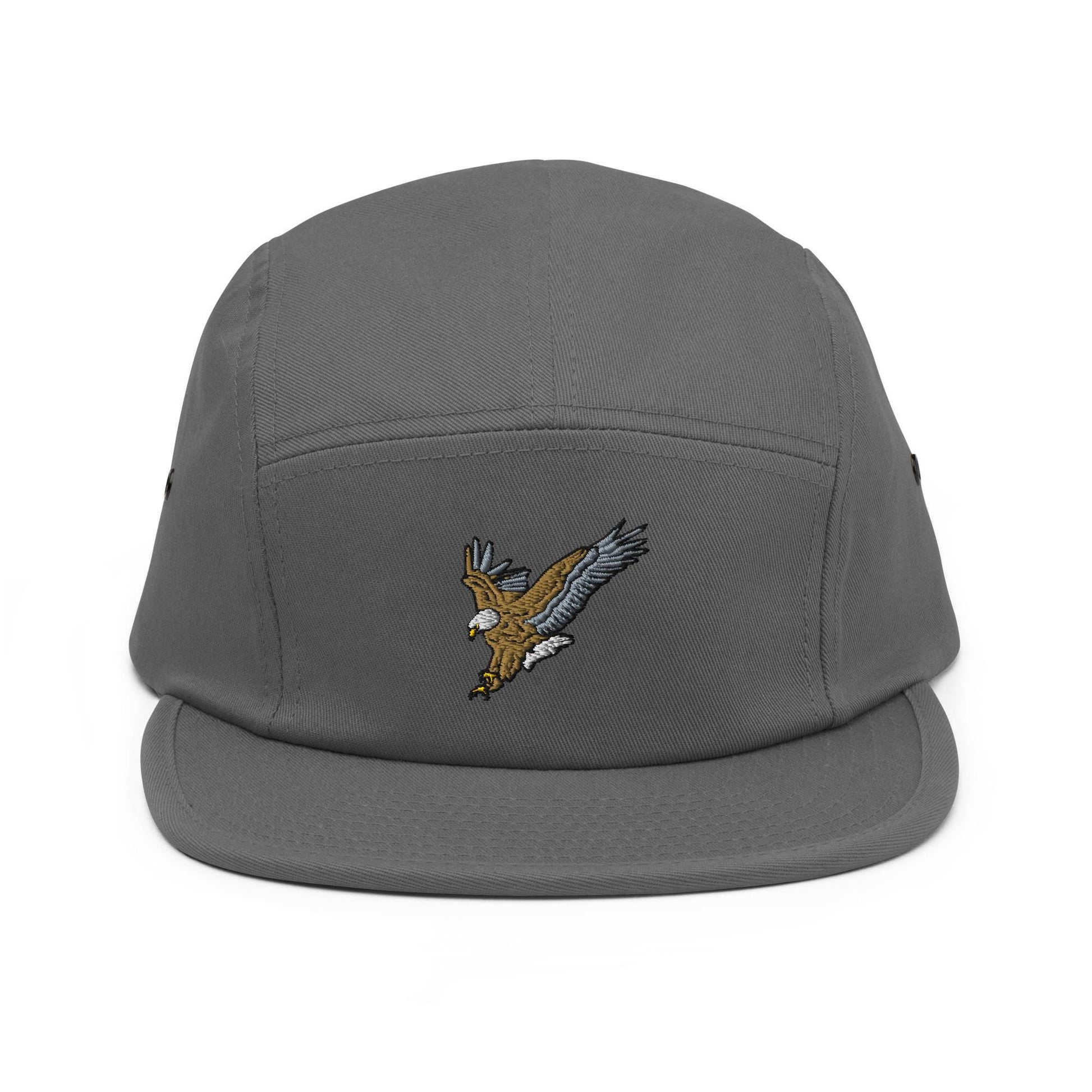 Eagle in Flight Five Panel Cap | Embroidered Hat for Outdoor Enthusiasts & Nature Lovers | Unique Gift Idea for Bird Lovers