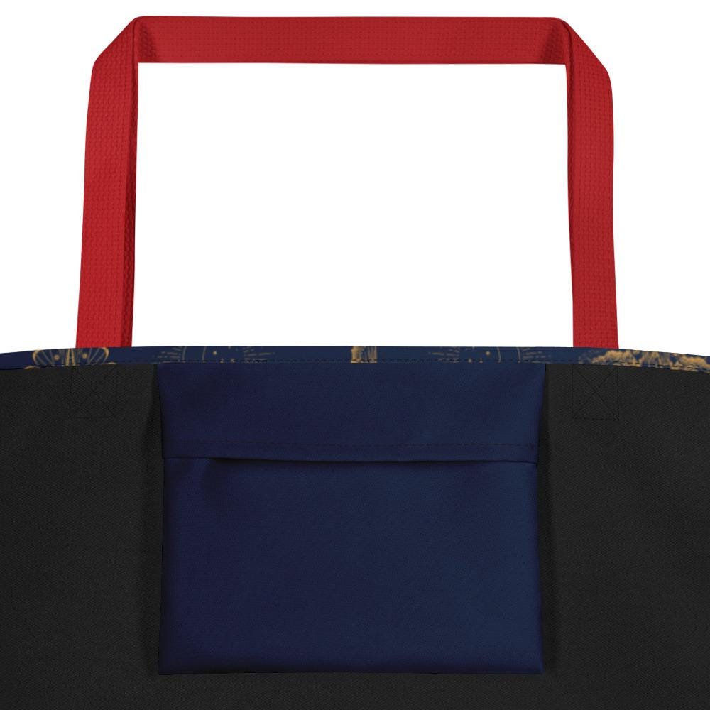 Celestial Boho Moths & Moon Phases Tote Bag Large | Eco-Friendly, Versatile Shopping Bag for Consciously Chic Style
