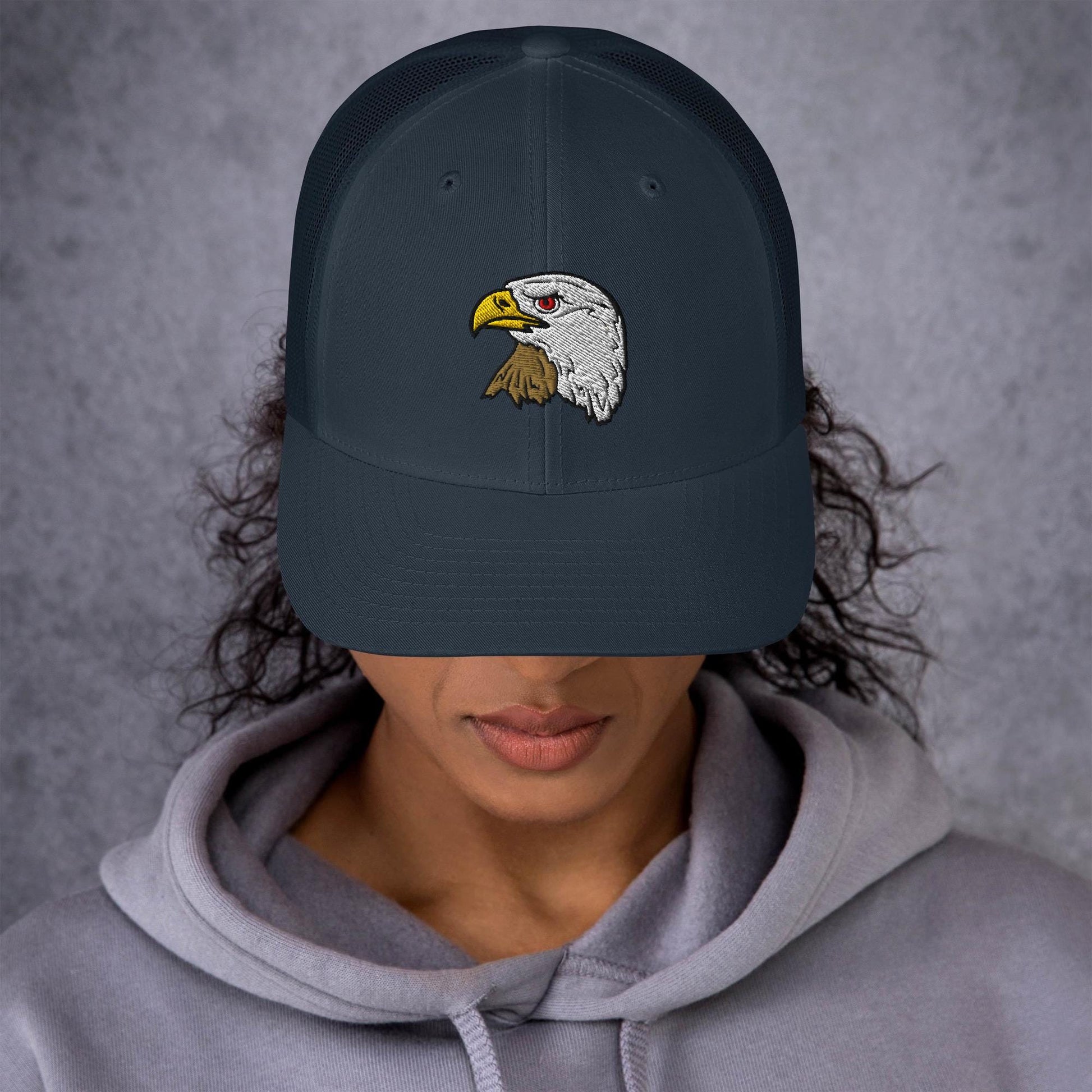 Bald Eagle Trucker Cap | Retro Snapback Hat | Eagle Lover Gift | Stylish Outdoor Headwear | Embroidered Hat | Wildlife Apparel