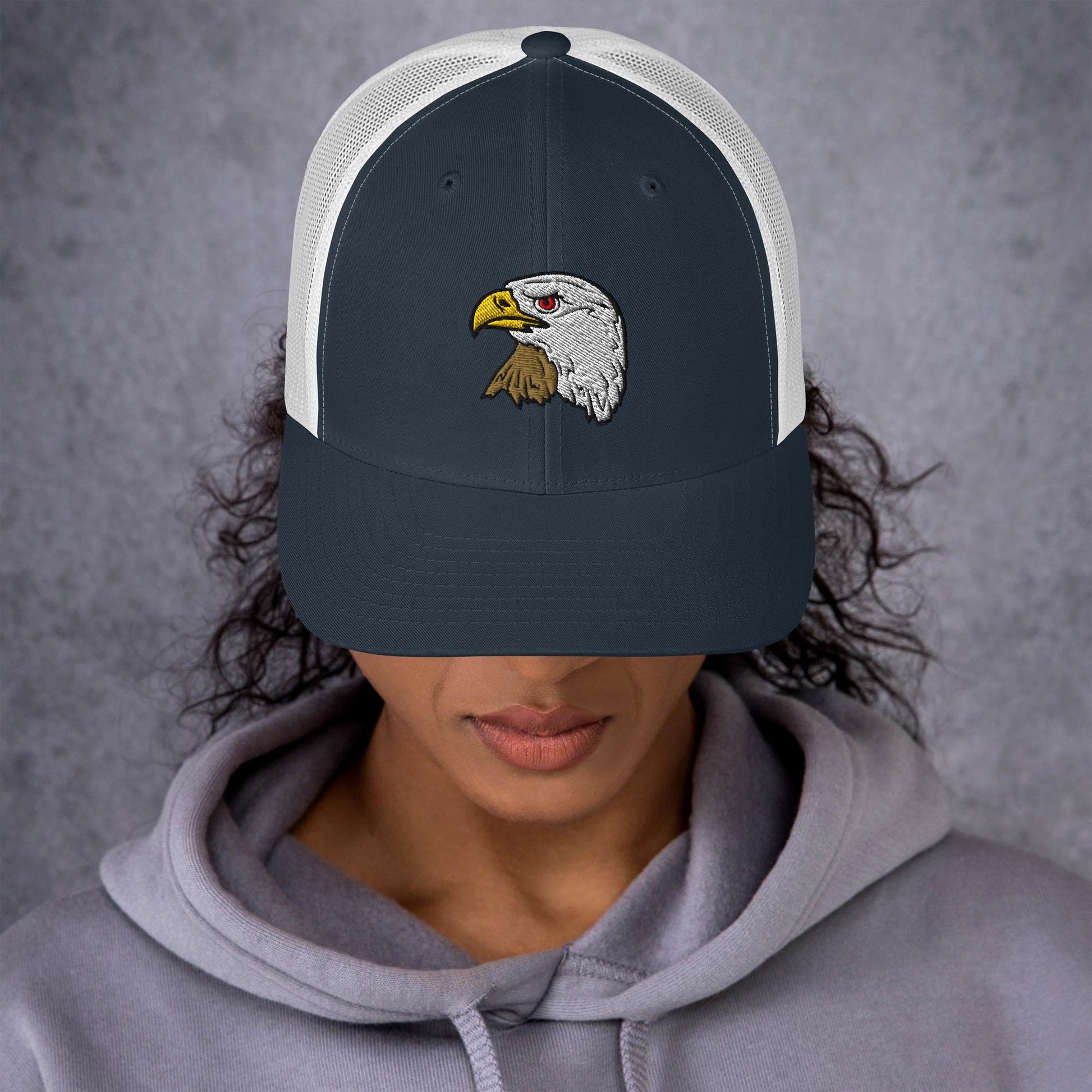 Bald Eagle Trucker Cap | Retro Snapback Hat | Eagle Lover Gift | Stylish Outdoor Headwear | Embroidered Hat | Wildlife Apparel