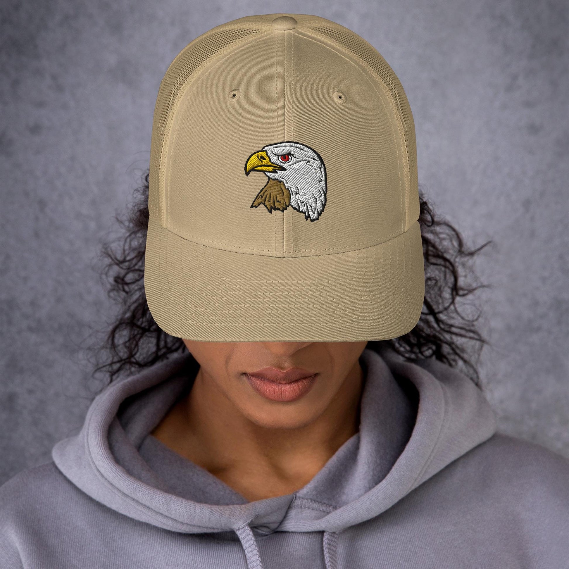 Bald Eagle Trucker Cap | Retro Snapback Hat | Eagle Lover Gift | Stylish Outdoor Headwear | Embroidered Hat | Wildlife Apparel
