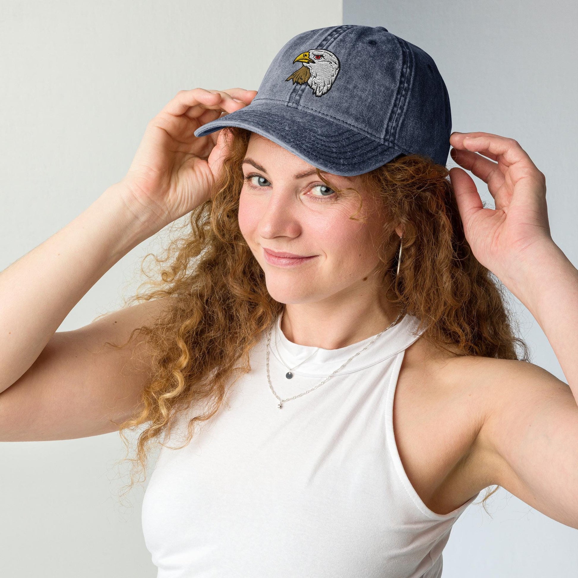 Bald Eagle Vintage Cotton Twill Cap | Americana Inspired Hat | Embroidered Hat | Perfect Gift for Eagle Lovers
