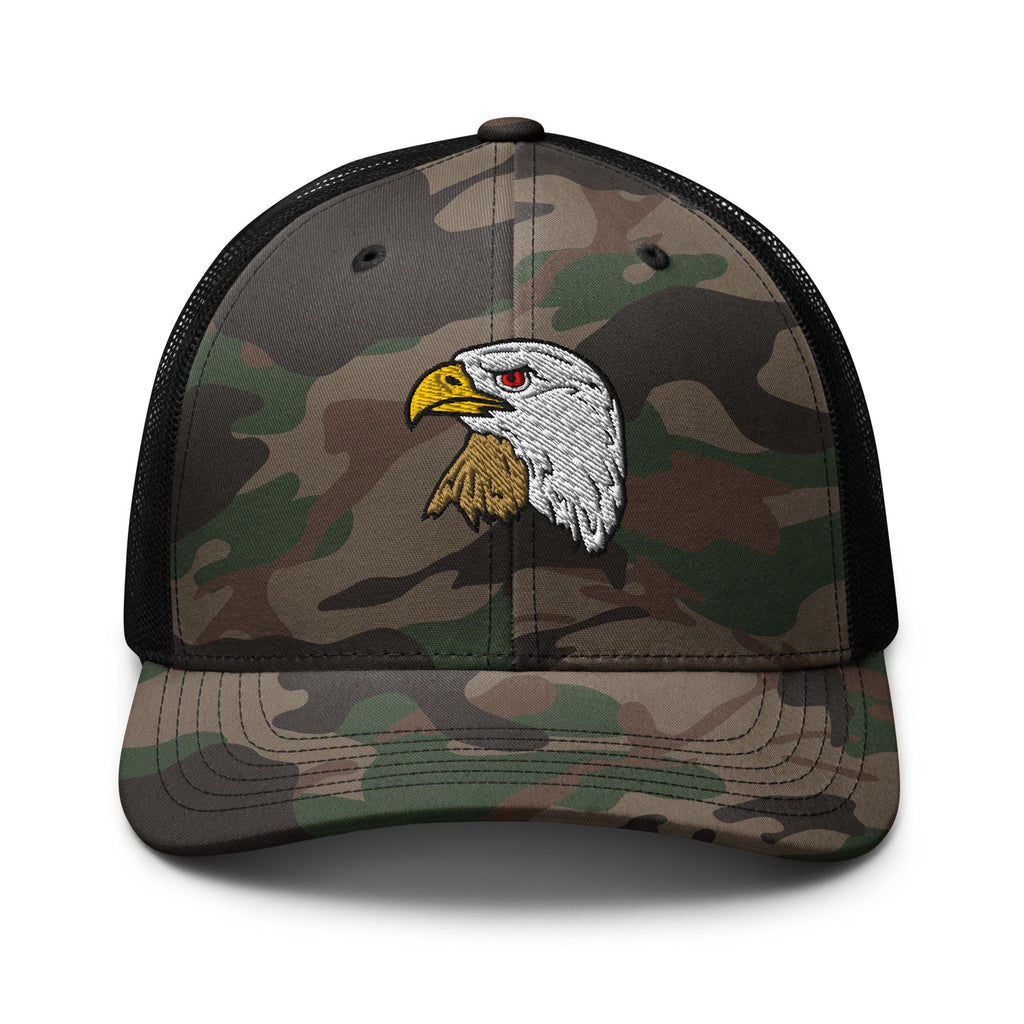 Bald Eagle Camouflage Trucker Hat | Outdoor and Hunting Cap | Perfect Gift for Nature Lovers & Wildlife Fans | Embroidered Hat