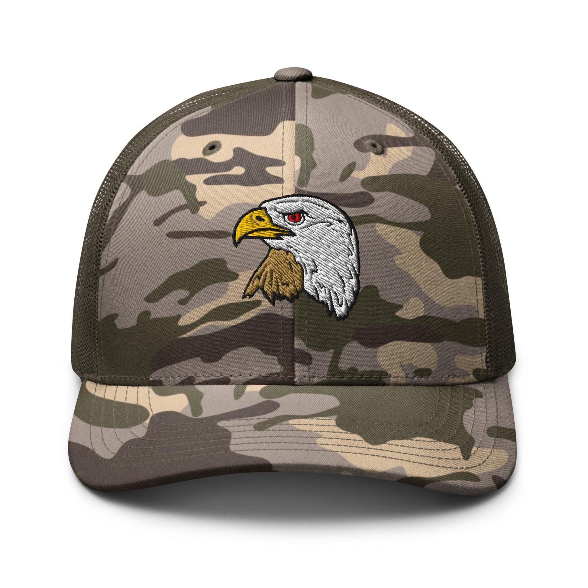 Bald Eagle Camouflage Trucker Hat | Outdoor and Hunting Cap | Perfect Gift for Nature Lovers & Wildlife Fans | Embroidered Hat