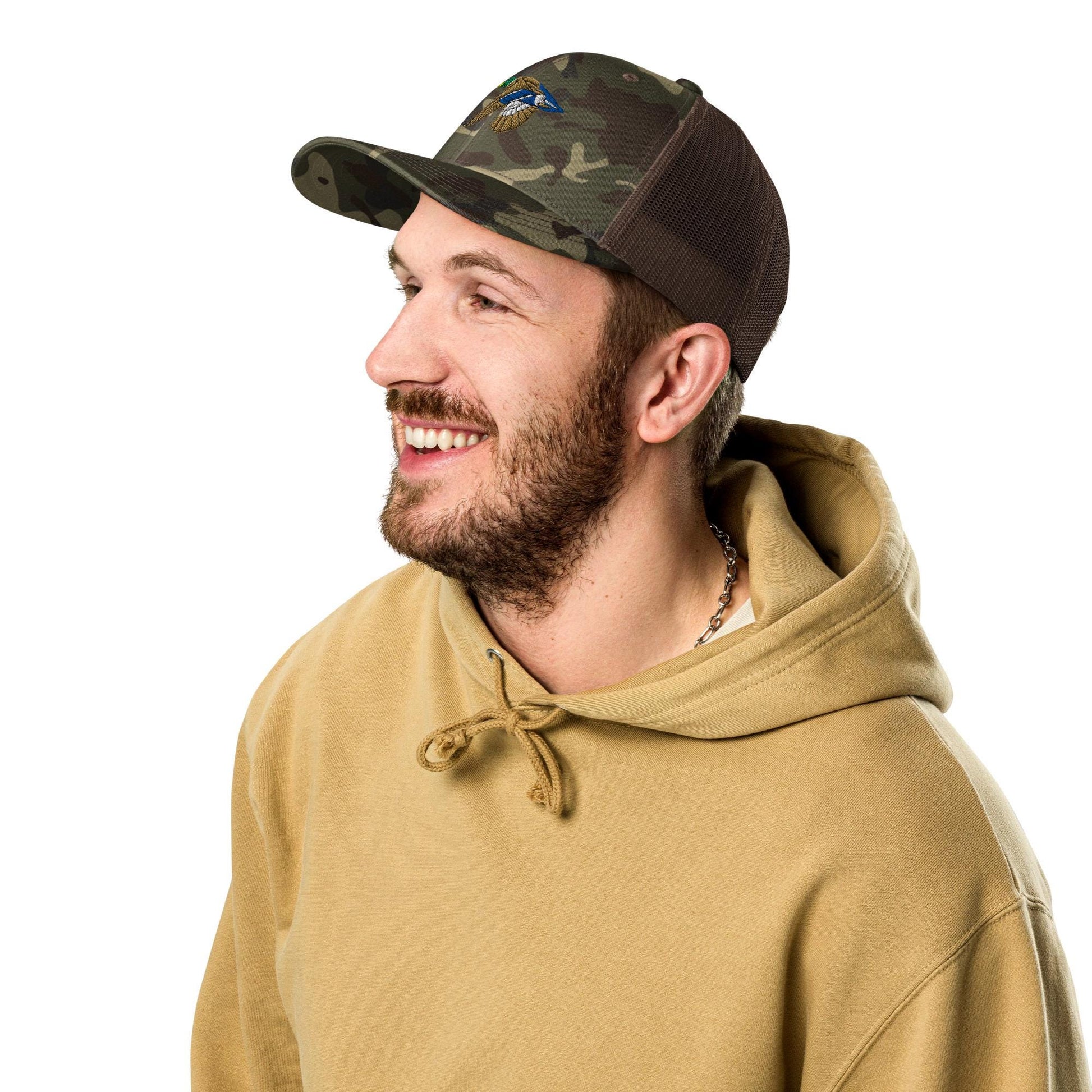 Mallard Duck Camouflage Trucker Hat | Adjustable Outdoor Cap | American Wildlife Gear & Gifts | Embroidered Hat