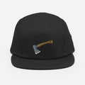 Axe Embroidered Hat | Camp Style Five Panel Cap | Outdoor Adventure Gear | Hiking & Camping Accessories