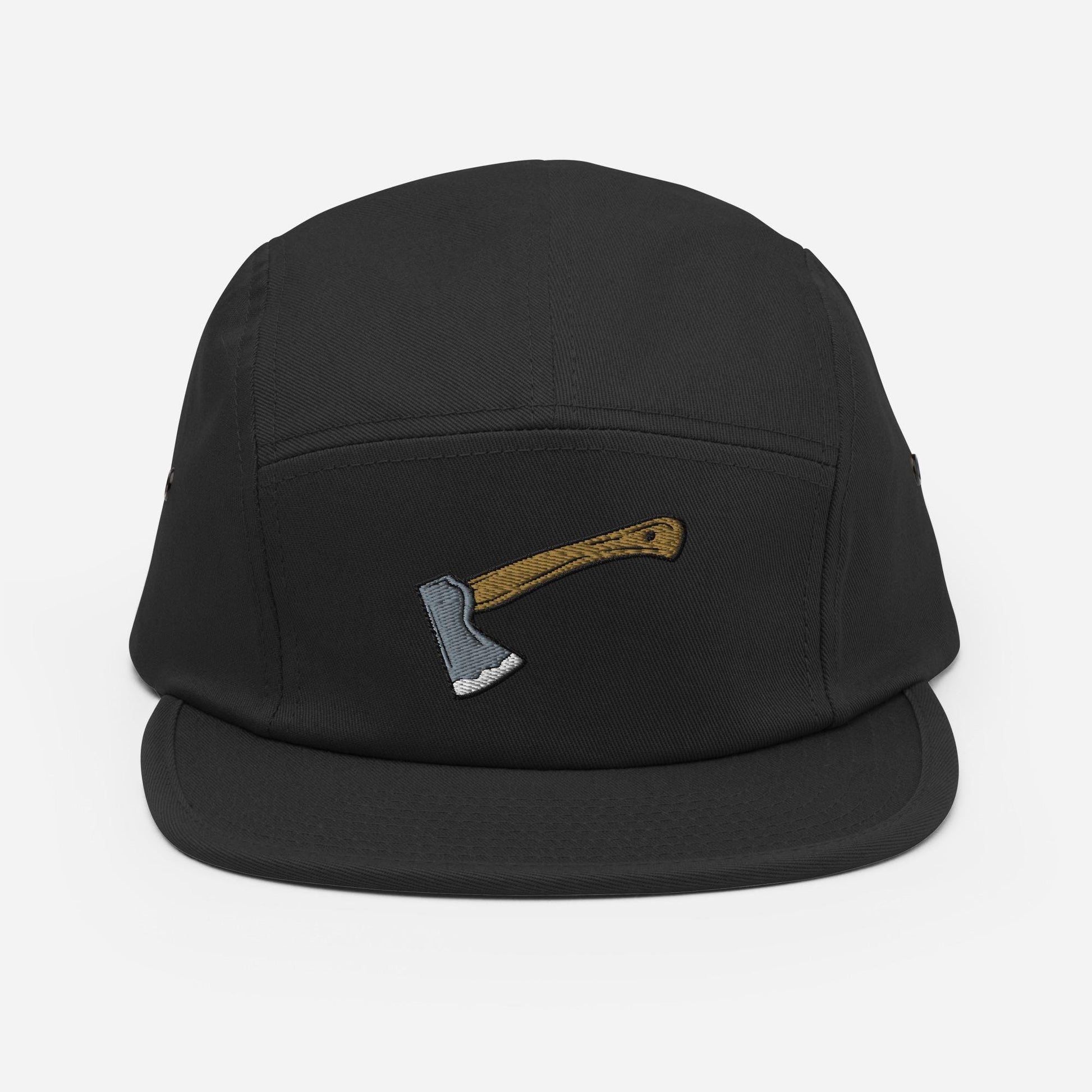 Axe Embroidered Hat | Camp Style Five Panel Cap | Outdoor Adventure Gear | Hiking & Camping Accessories