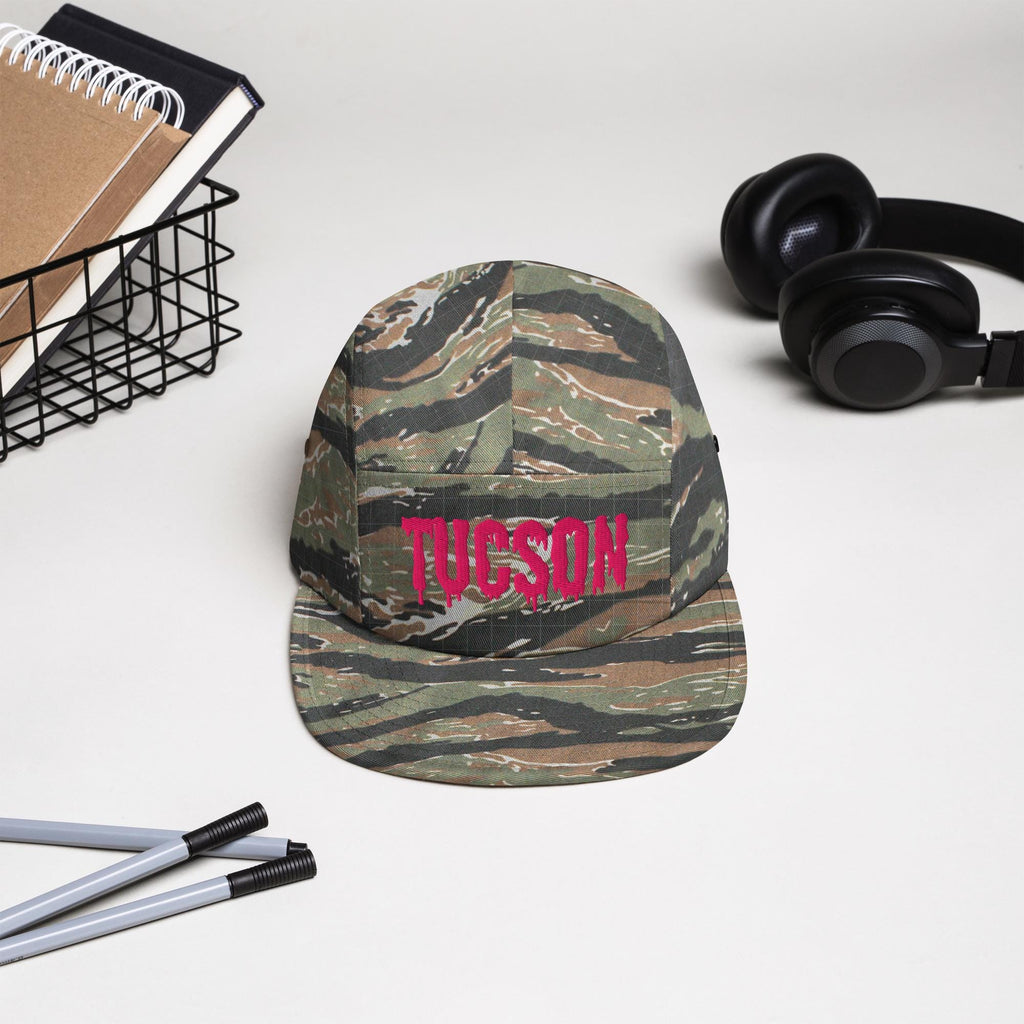 Tucson Drip Five Panel Cap | AZ Embroidered Hat | Local Love Design | Gift For Desert Lovers