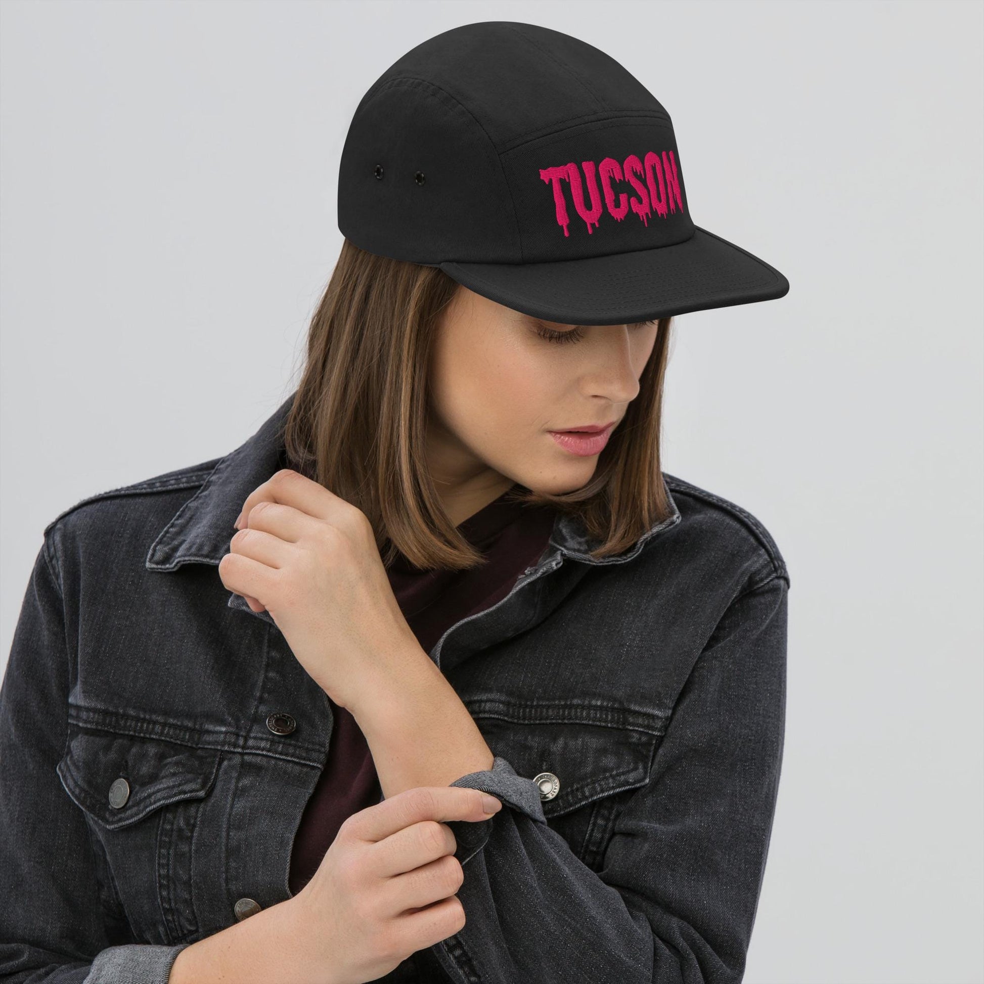 Tucson Drip Five Panel Cap | AZ Embroidered Hat | Local Love Design | Gift For Desert Lovers