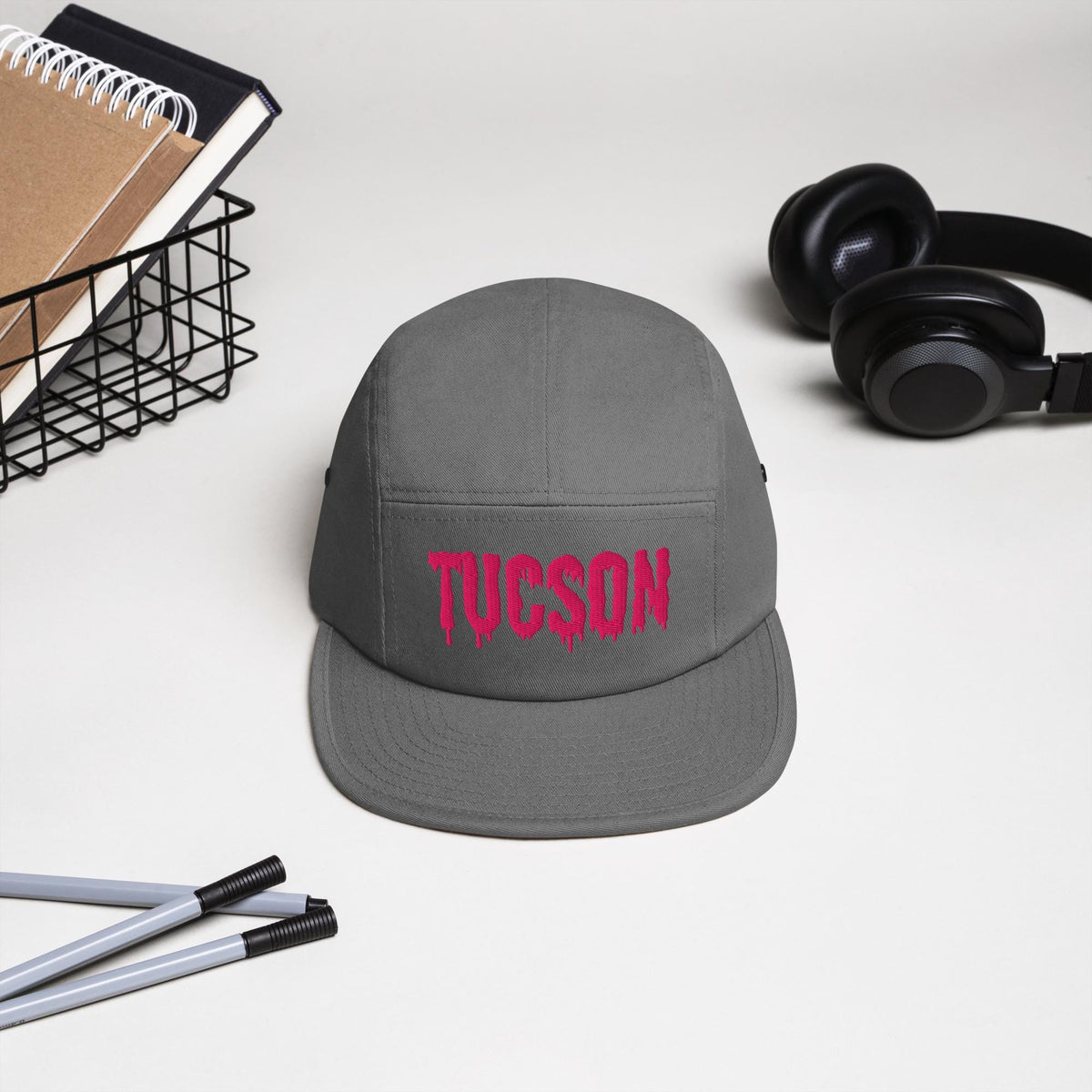 Tucson Drip Five Panel Cap | AZ Embroidered Hat | Local Love Design | Gift For Desert Lovers