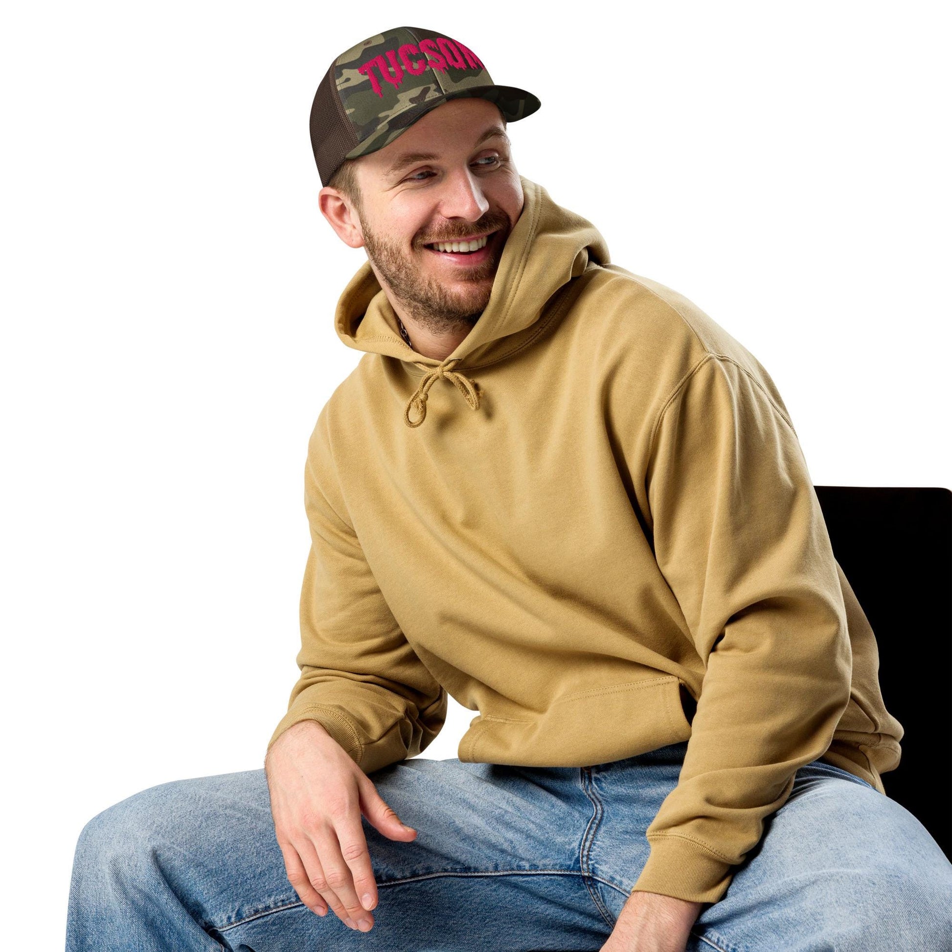 Tucson Drip Camouflage Trucker Hat | AZ Embroidered Cap | Local Tucson Love | Gift For Desert Lovers