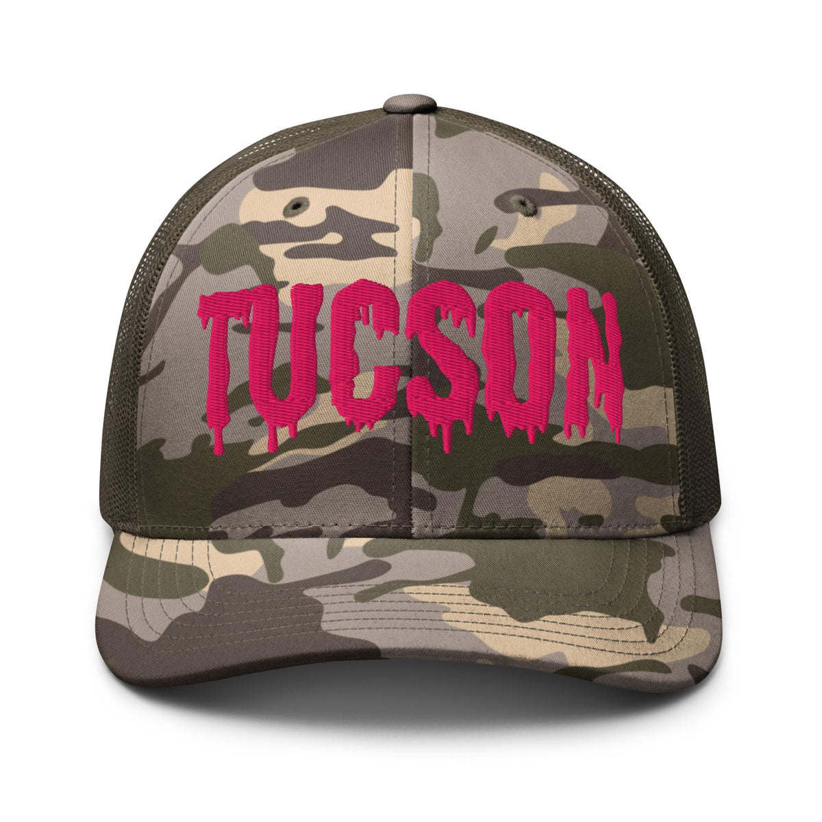 Tucson Drip Camouflage Trucker Hat | AZ Embroidered Cap | Local Tucson Love | Gift For Desert Lovers