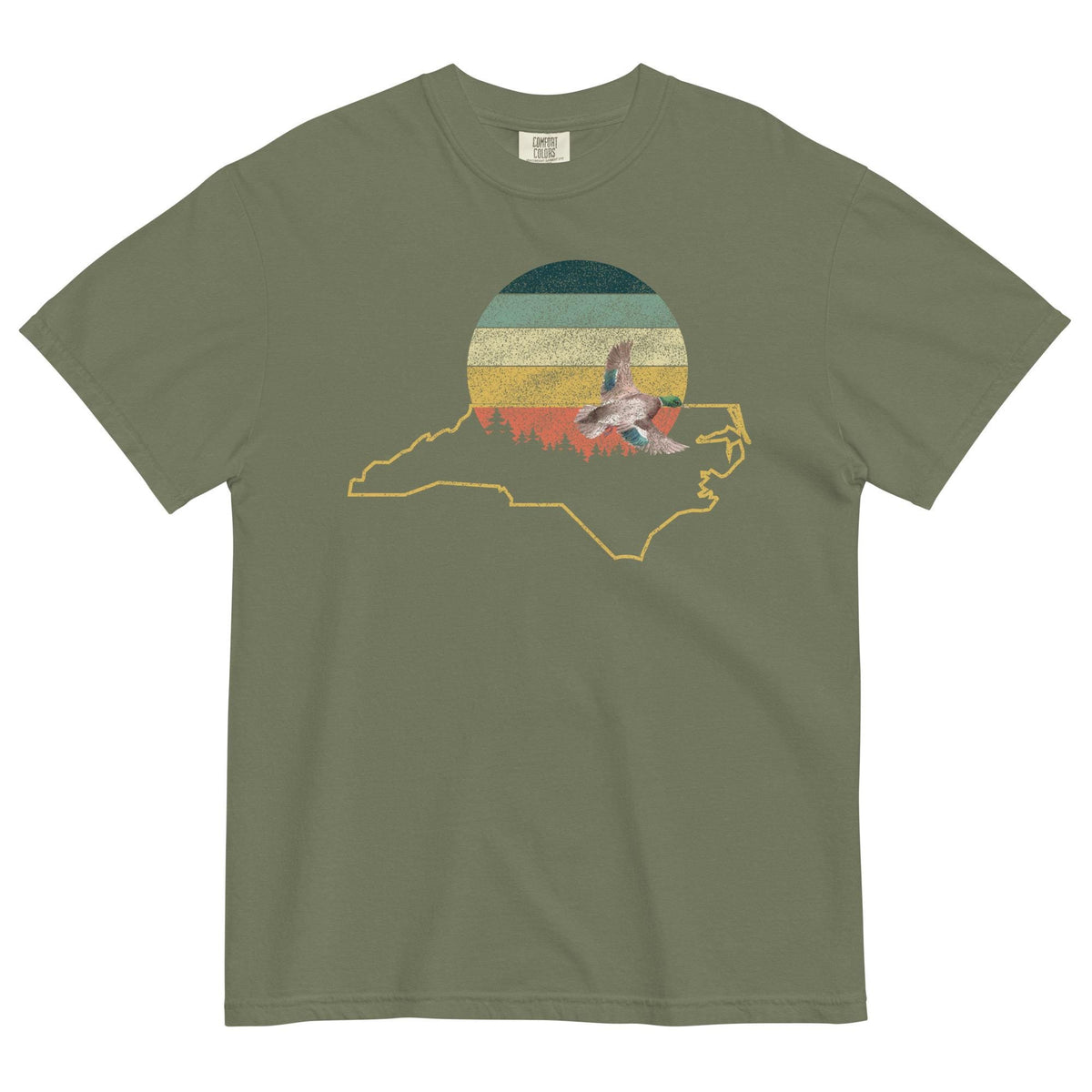 North Carolina Love | Vintage Sunshine Tee | Cottagecore Duck Design | Comfort Colors Tee