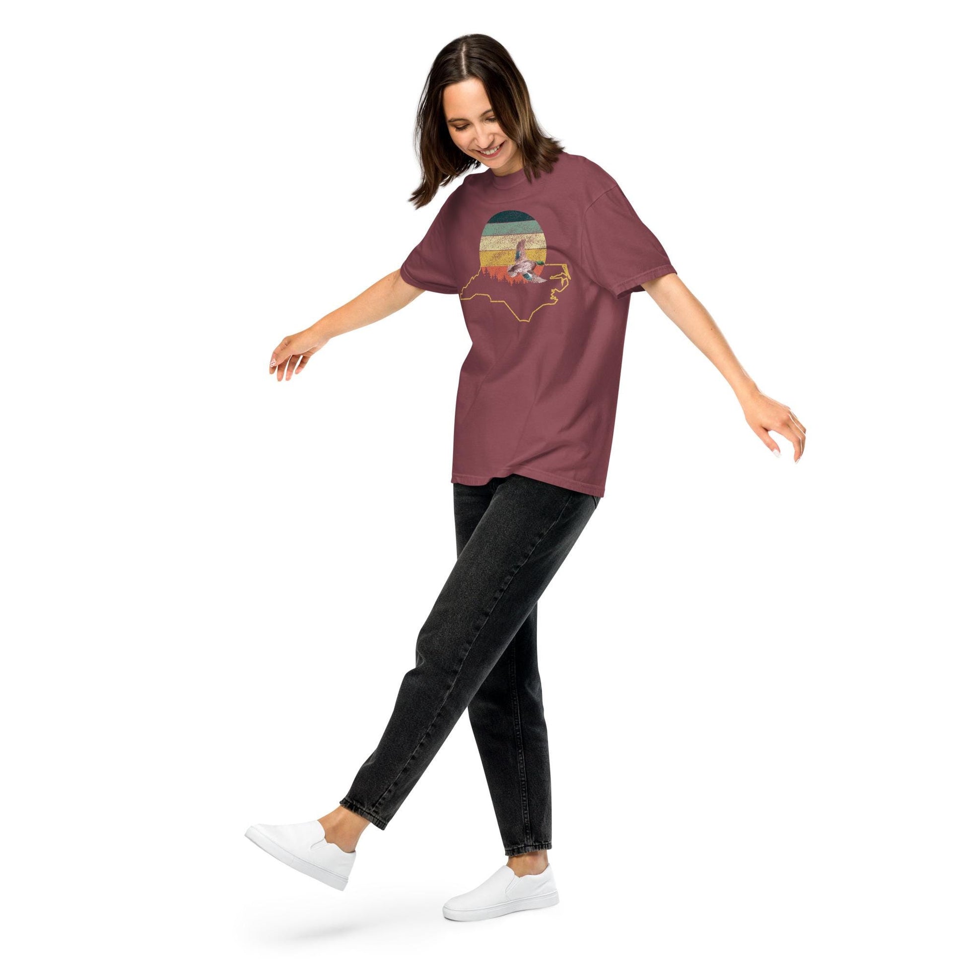 North Carolina Love | Vintage Sunshine Tee | Cottagecore Duck Design | Comfort Colors Tee