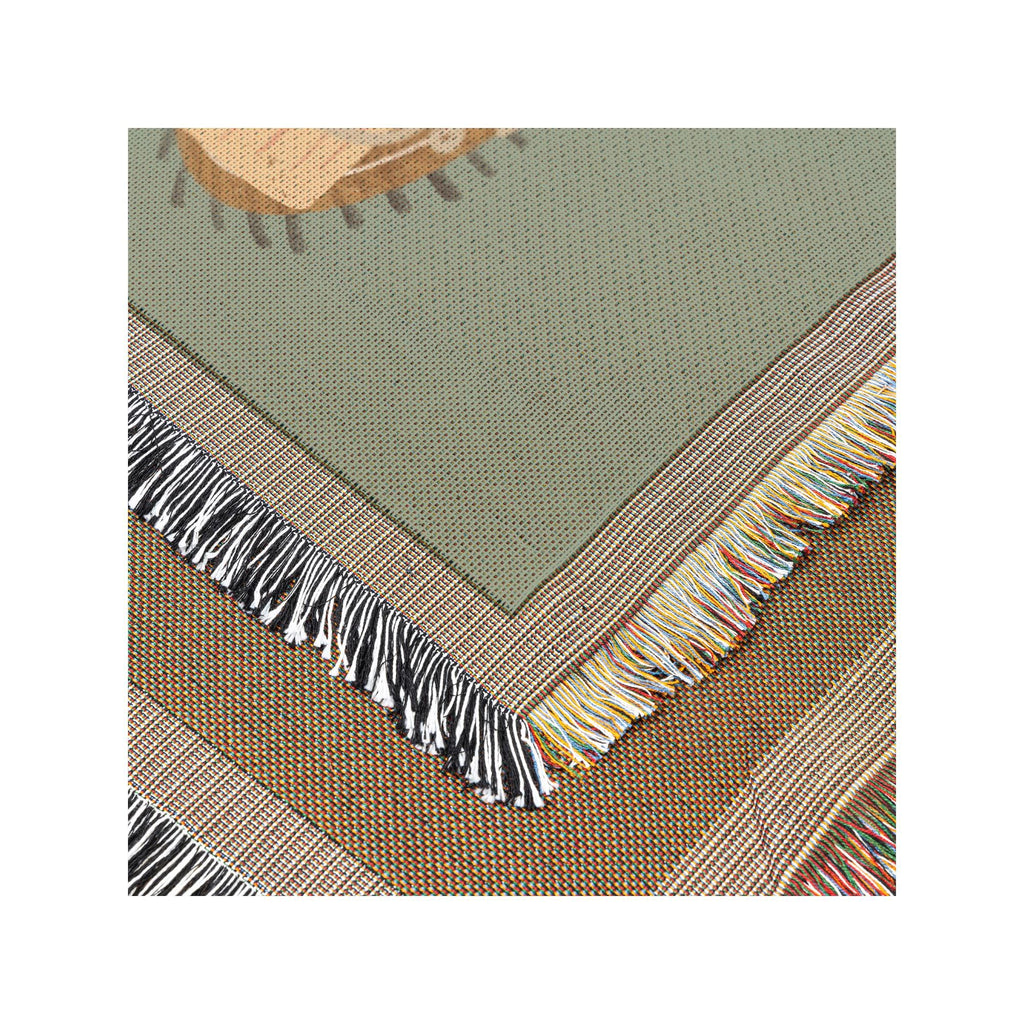 Cat in a Basket | Cottagecore Woven Throw | Cozy Rustic Blanket | Cute Cat Blanket | Farmhouse Vibes