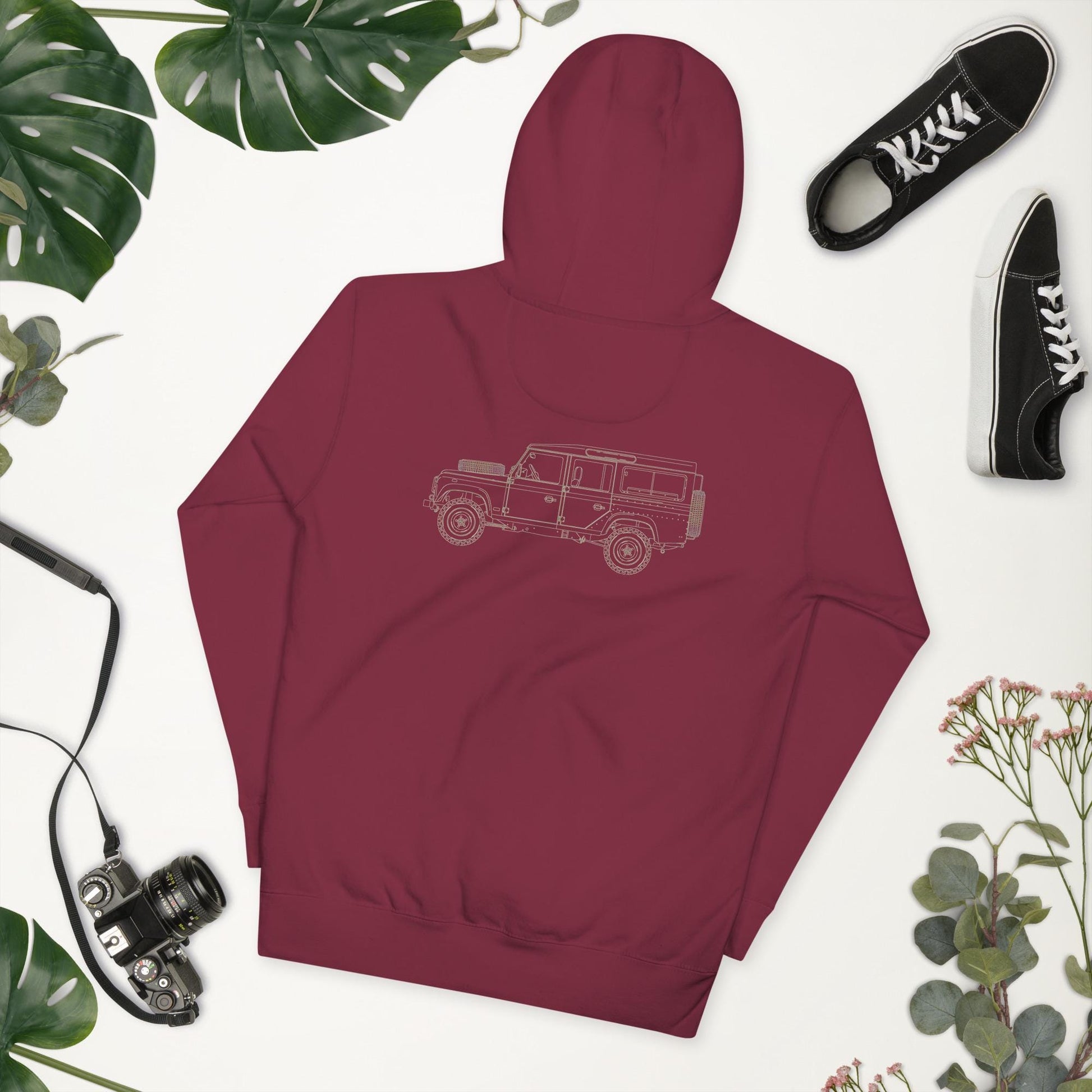 Defender Pullover Hoodie | Cozy Vintage Rover Lovers Jacket | Unisex Car Apparel for Comfort & Style