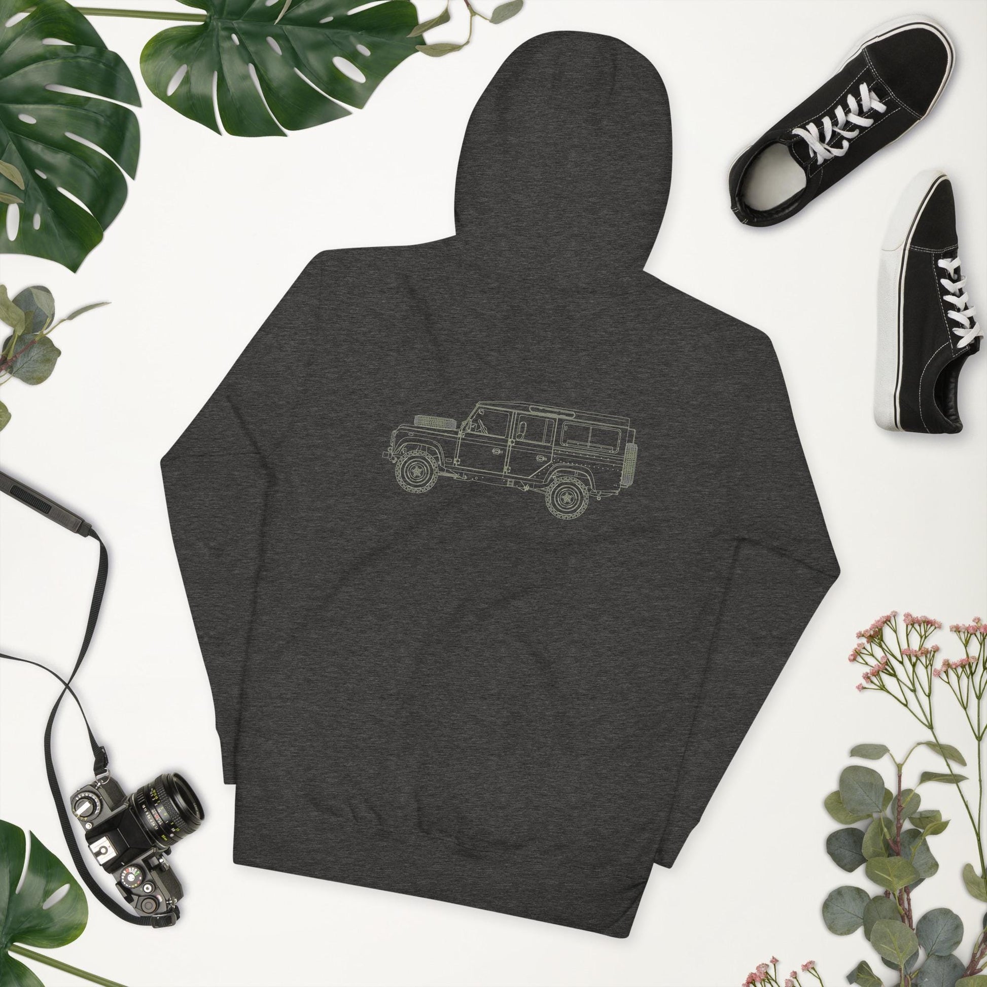 Defender Pullover Hoodie | Cozy Vintage Rover Lovers Jacket | Unisex Car Apparel for Comfort & Style