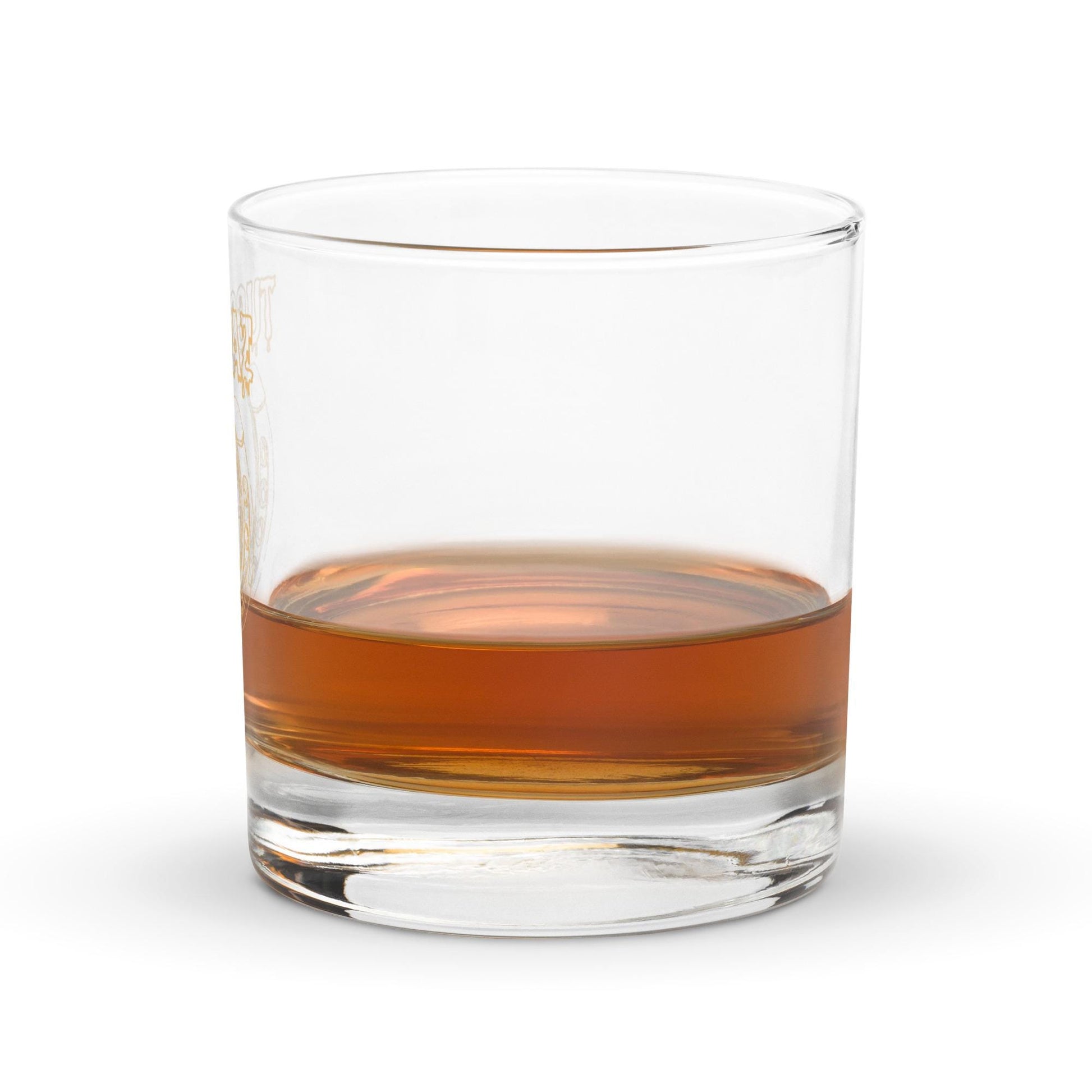 Tucson Arizona Rocks Glass | Western Motif Whisky Glass with Horseshoe & Rattlesnake Design for Unique Bar Decor