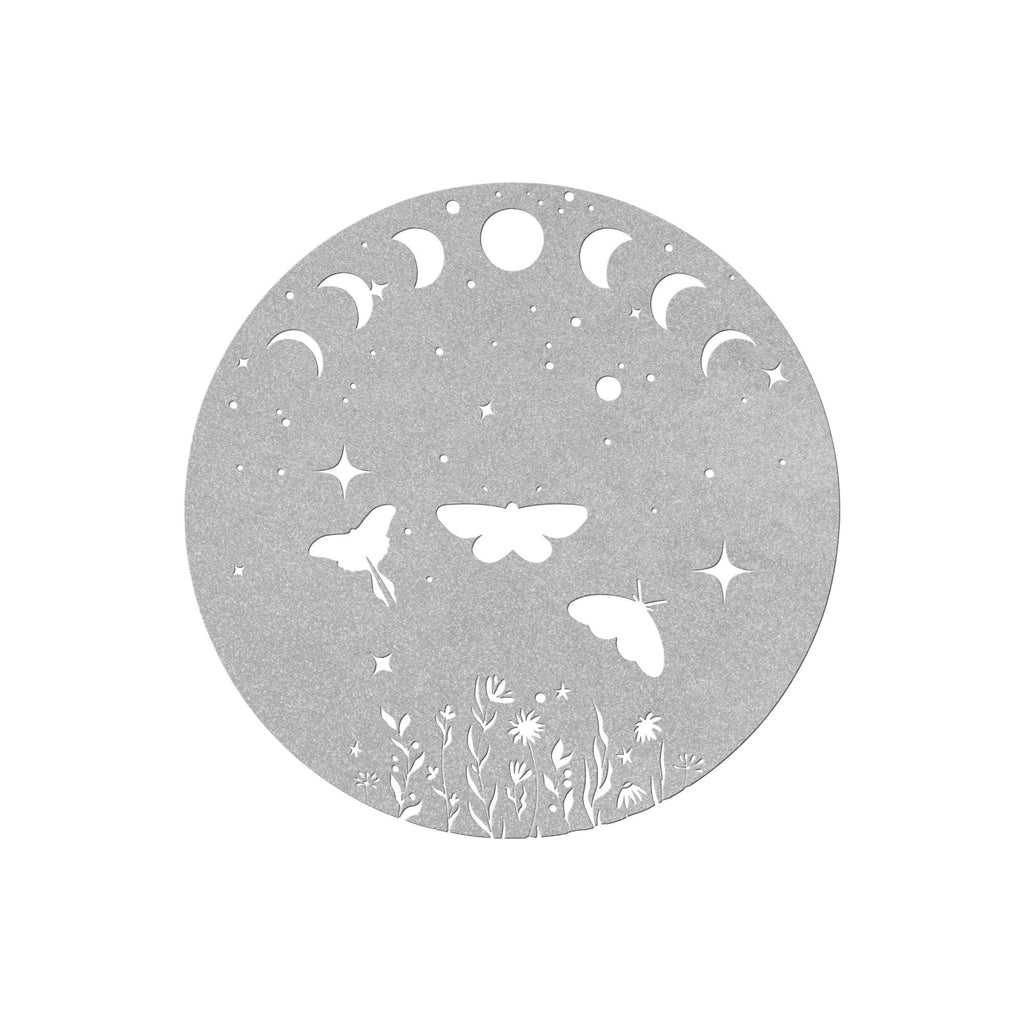 Luxury Metal Wall Art | Moon Phases & Moths Design | Premium 18 Gauge Steel | Floral and Starry Decor | Indoor and Outdoor Boho Decoration