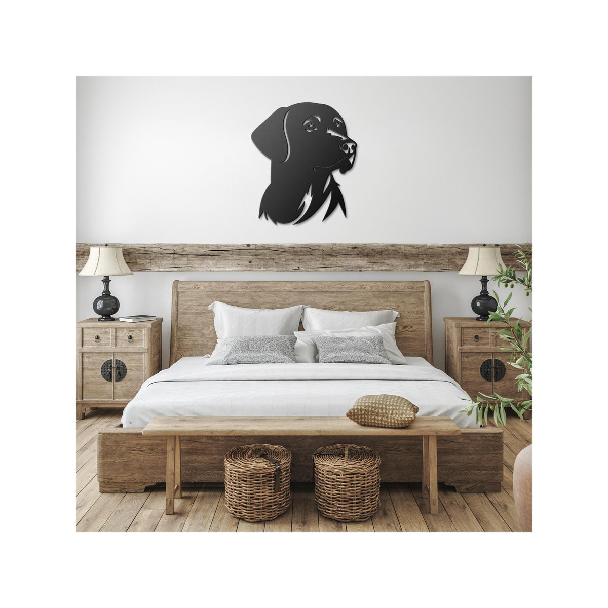 Labrador Metal Sign | Premium 18 Gauge Steel Wall Art | Luxury Rustic Dog Decor | Indoor & Outdoor Wall Hanging | Gift for Dog Lovers