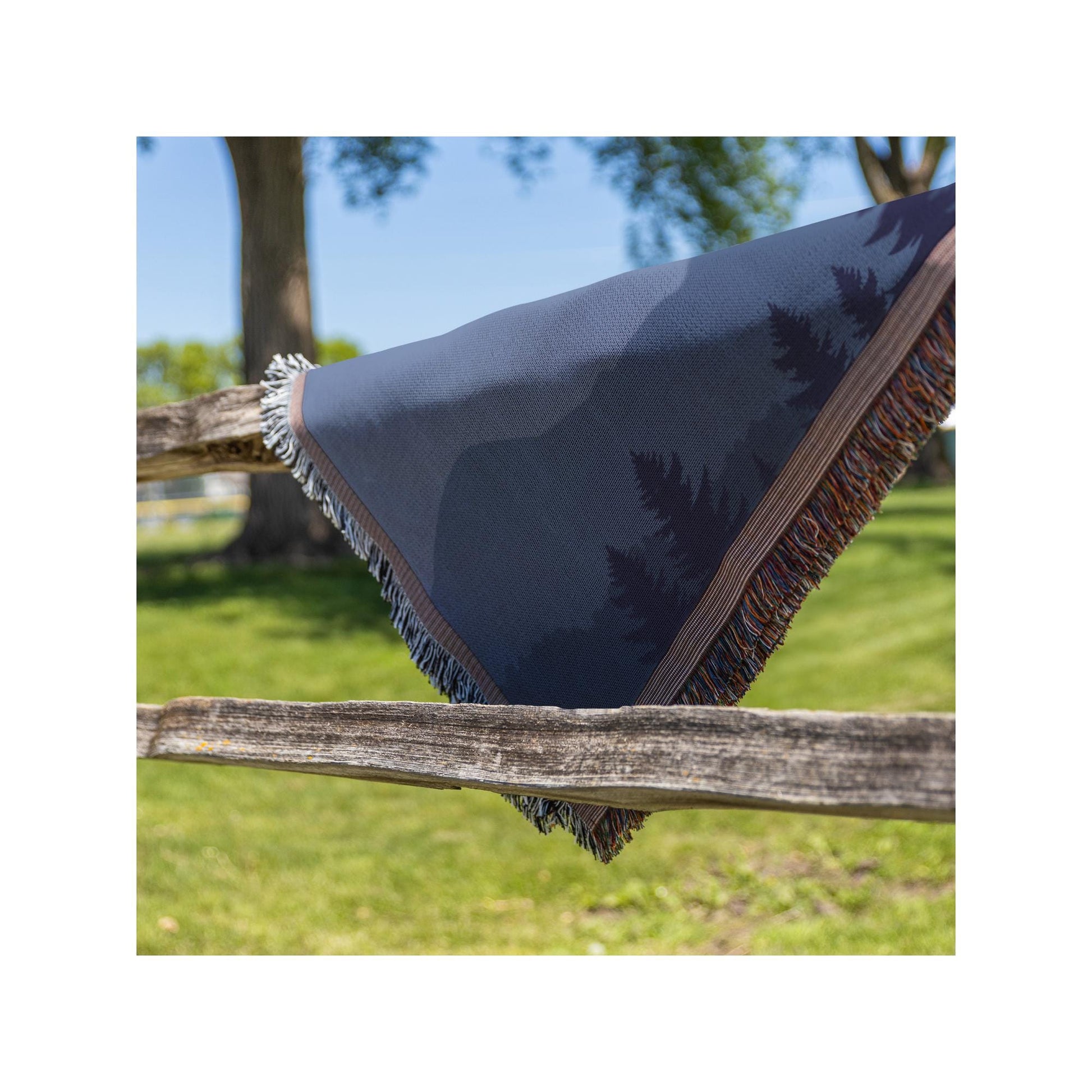 Blue Mountains Woven Blanket | Scenic Nature Throw | Duck Lovers Gift | Rustic Home Decor | Premium Cozy Blanket for Outdoor Lovers