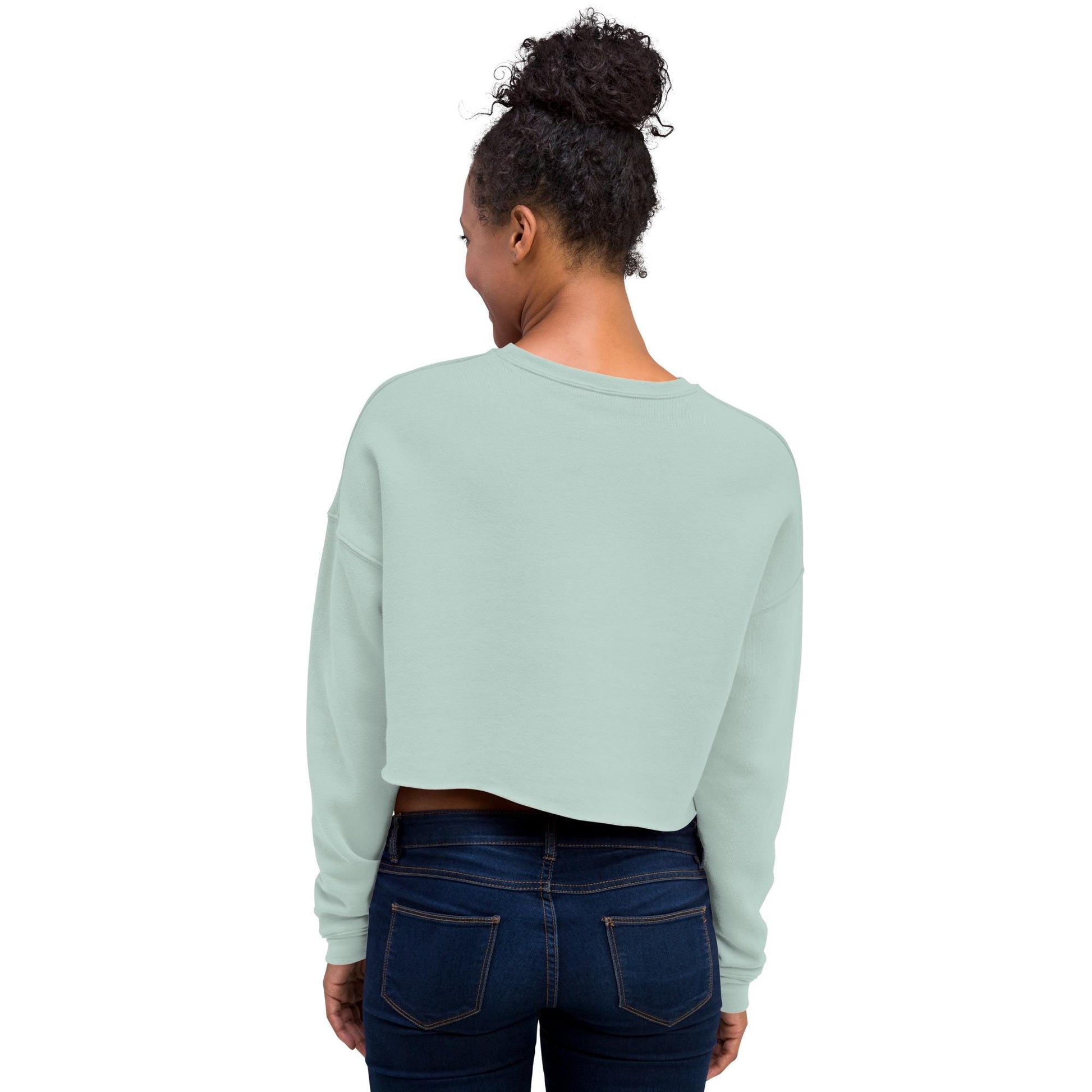 Swan Love Crop Sweatshirt | Cottagecore Crop Top | Floral Botanical Sweatshirt | Nature and Love Motif | Valentine's Day Gift