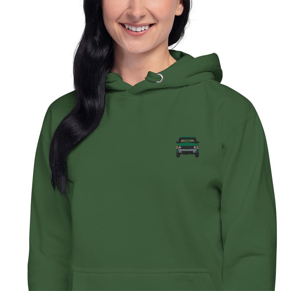 Embroidered Rover Hoodie | Range Rover Classic Pullover | Unisex Jacket for Vintage Car Enthusiasts & Fans