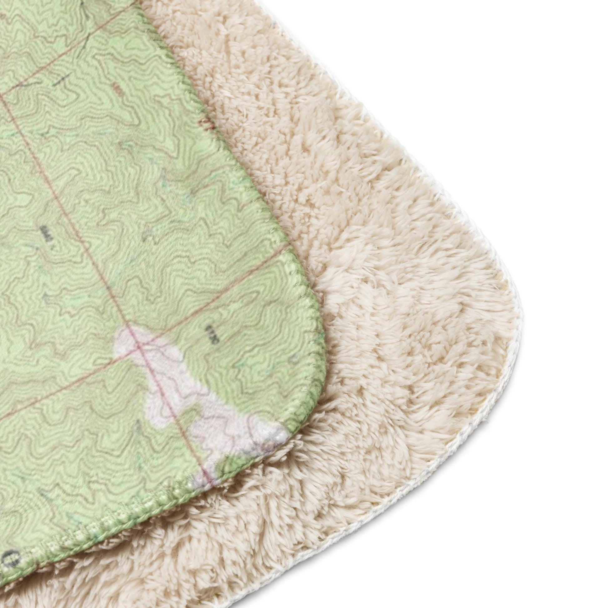 Mount Lemmon Topographical Map Sherpa Blanket | Cozy Throw Featuring Santa Catalina Ranger District | Tucson AZ Gift