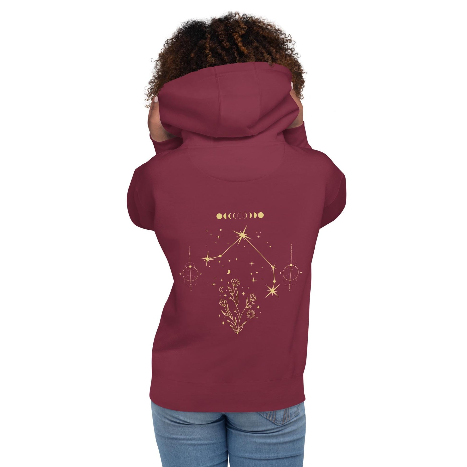 Libra Hoodie | Astrology Apparel for Zodiac Lovers, Cozy Clothing & Gifts for Stargazers | Celestial Constellation Unisex Pullover