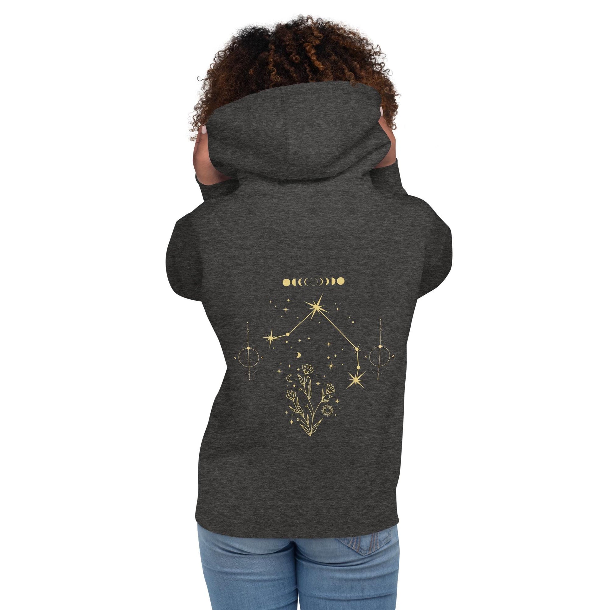 Libra Hoodie | Astrology Apparel for Zodiac Lovers, Cozy Clothing & Gifts for Stargazers | Celestial Constellation Unisex Pullover
