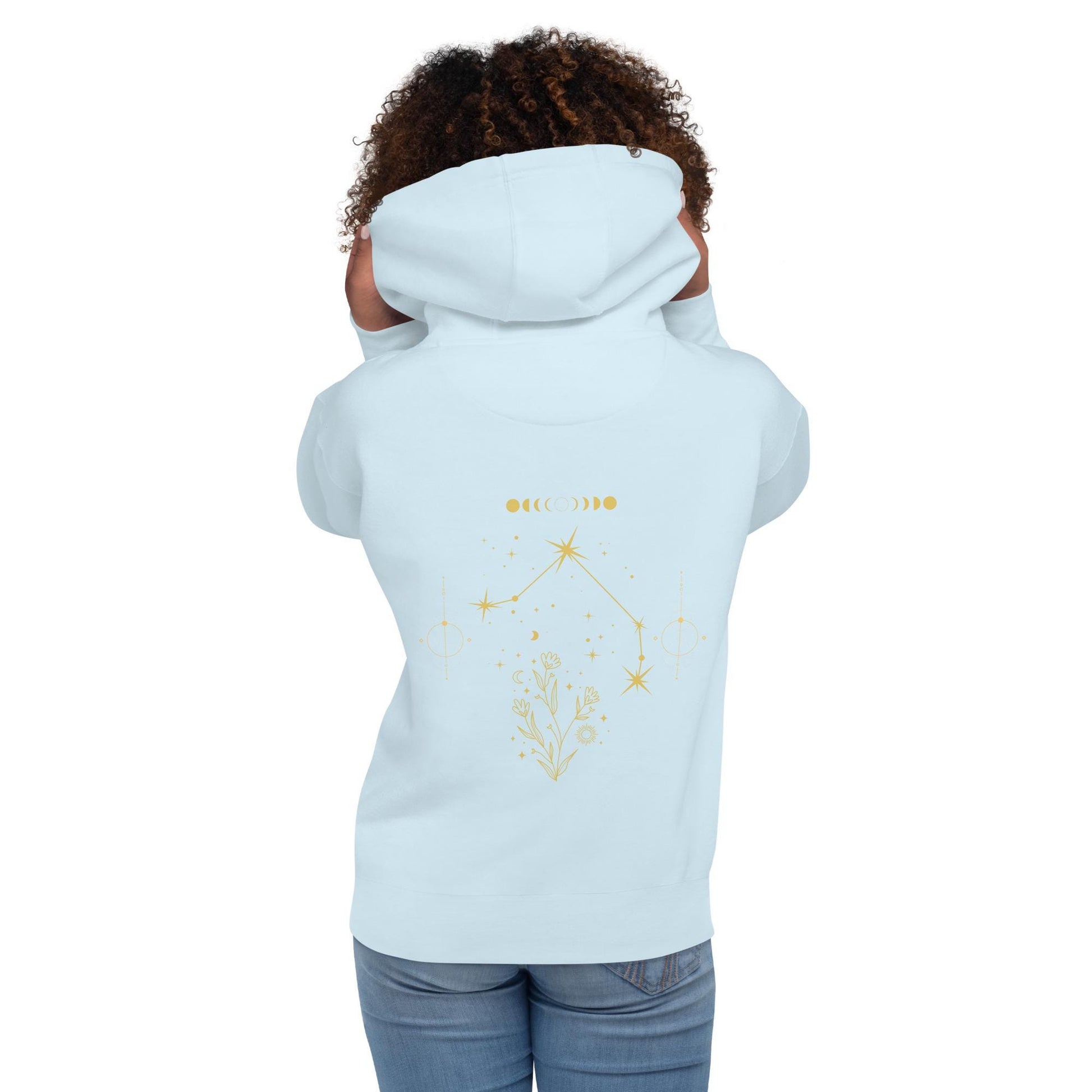 Libra Hoodie | Astrology Apparel for Zodiac Lovers, Cozy Clothing & Gifts for Stargazers | Celestial Constellation Unisex Pullover