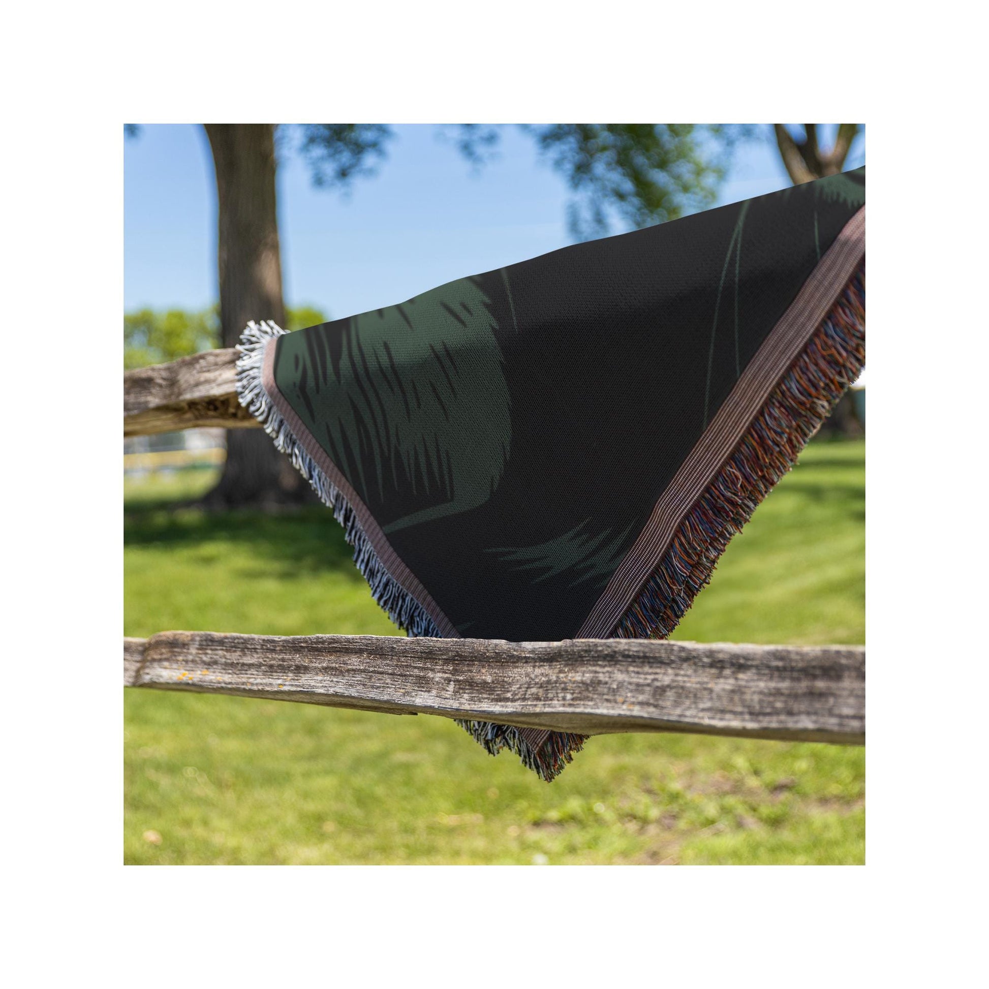 Black Lab Woven Throw | Lab and Duck Design | Cozy Cottagecore Dog Blanket | Labrador Lovers Gift