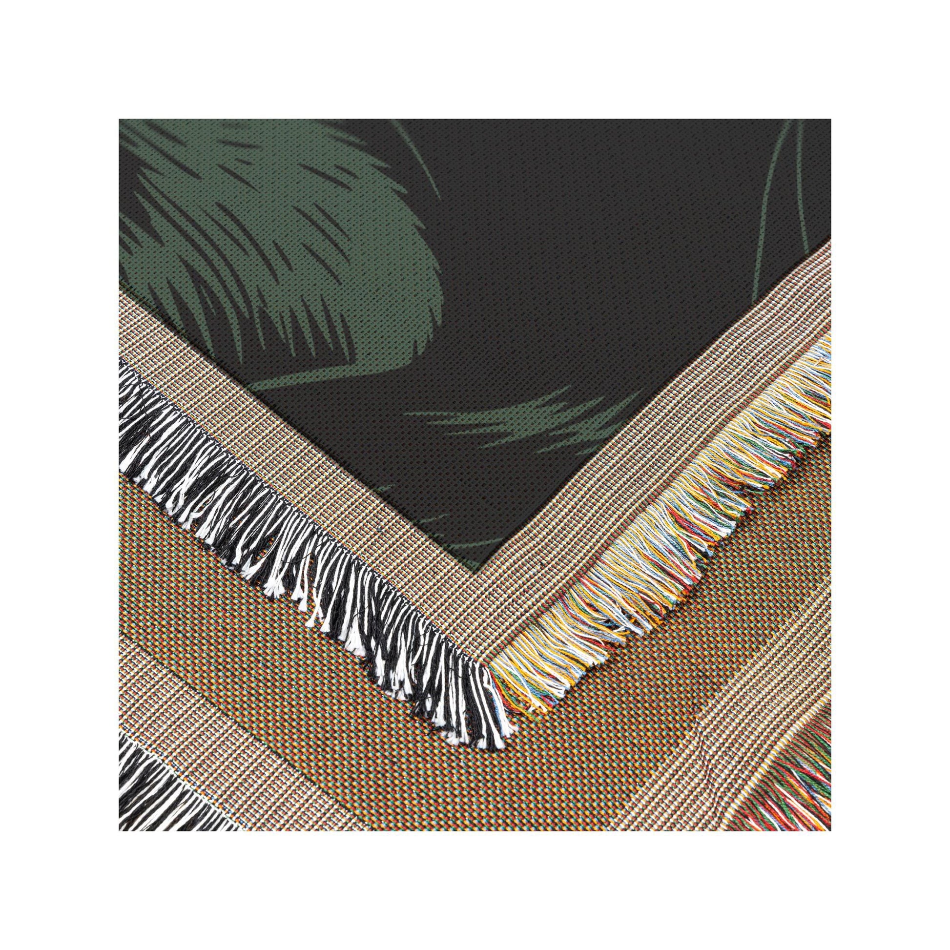 Black Lab Woven Throw | Lab and Duck Design | Cozy Cottagecore Dog Blanket | Labrador Lovers Gift
