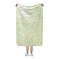 Mount Lemmon Topographical Map Sherpa Blanket | Cozy Throw Featuring Santa Catalina Ranger District | Tucson AZ Gift