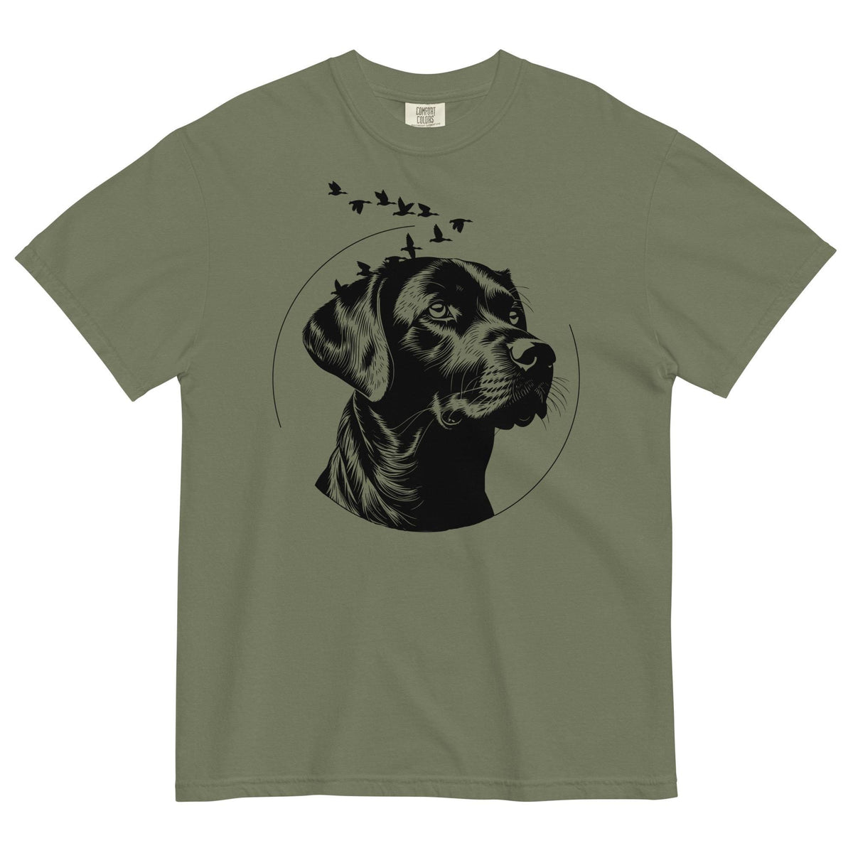 Black Lab Comfort Colors Tee | Labrador Lovers T-Shirt | Cottagecore Rustic Apparel & Ducks Design Shirt
