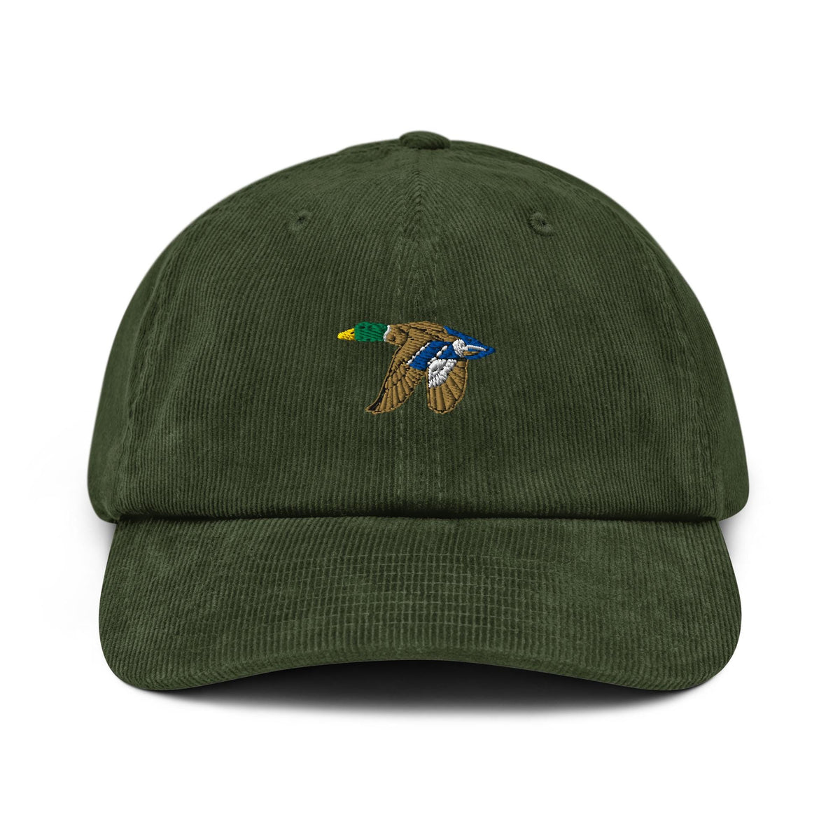 Embroidered Mallard Duck Hat | Vintage Style Corduroy Cottagecore Cap - Rustic, Unique Gift for Nature Lovers