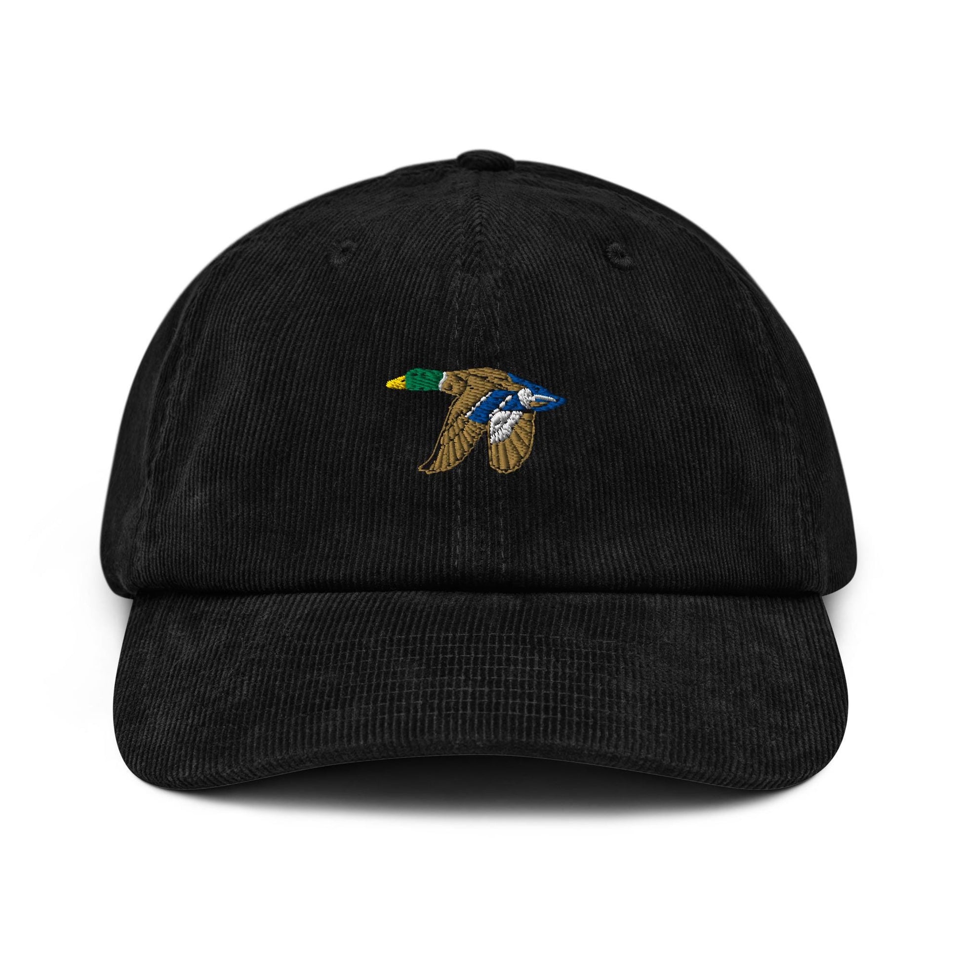 Embroidered Mallard Duck Hat | Vintage Style Corduroy Cottagecore Cap - Rustic, Unique Gift for Nature Lovers