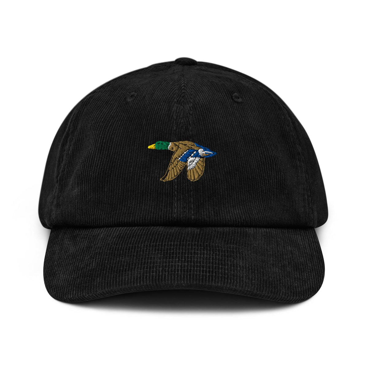 Embroidered Mallard Duck Hat | Vintage Style Corduroy Cottagecore Cap - Rustic, Unique Gift for Nature Lovers