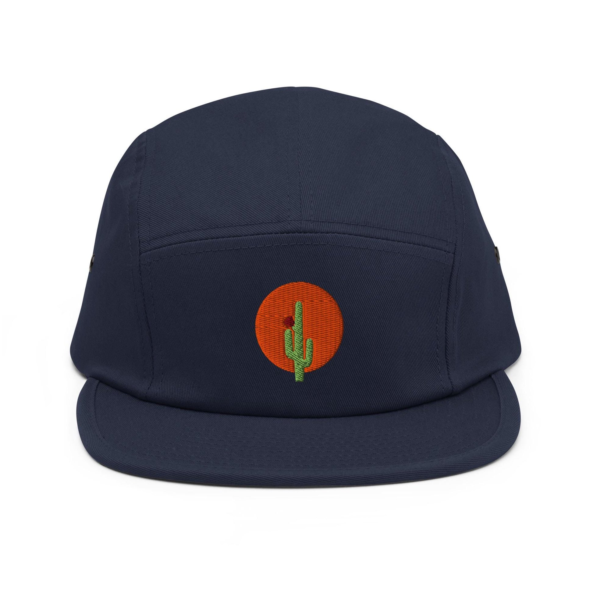 Saguaro Cactus Embroidered Five Panel Camp Hat | Trendy Outdoor Cap for Adventures & Casual Wear