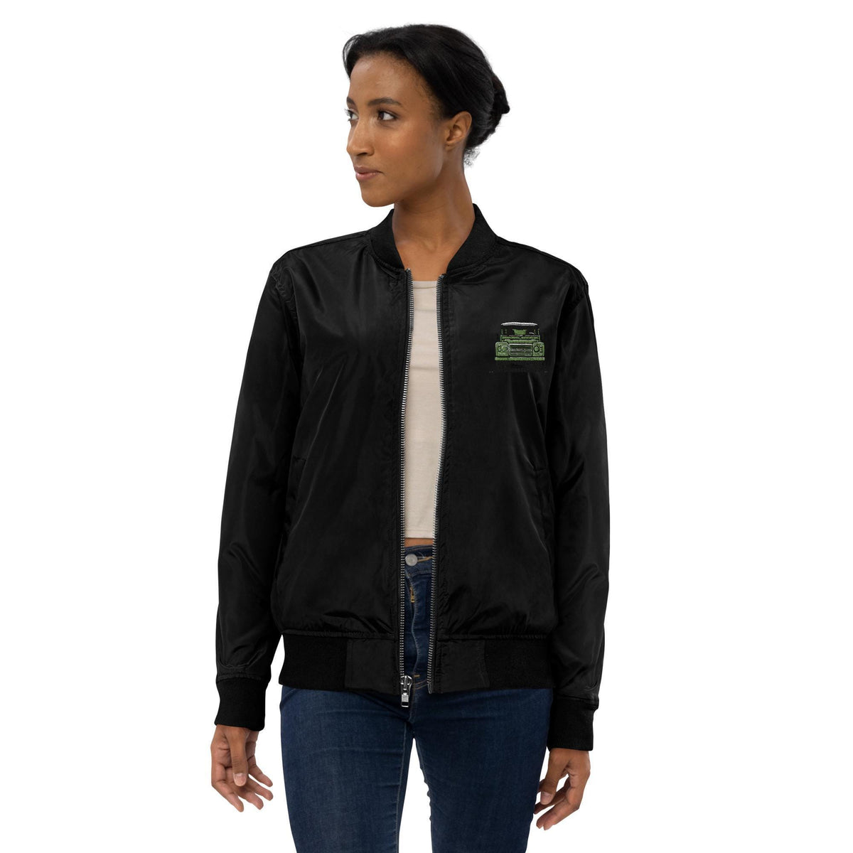 Land Rover Embroidered Bomber Jacket | Unisex Premium Recycled Jacket | Series Rover Fashion Outerwear & Gifts
