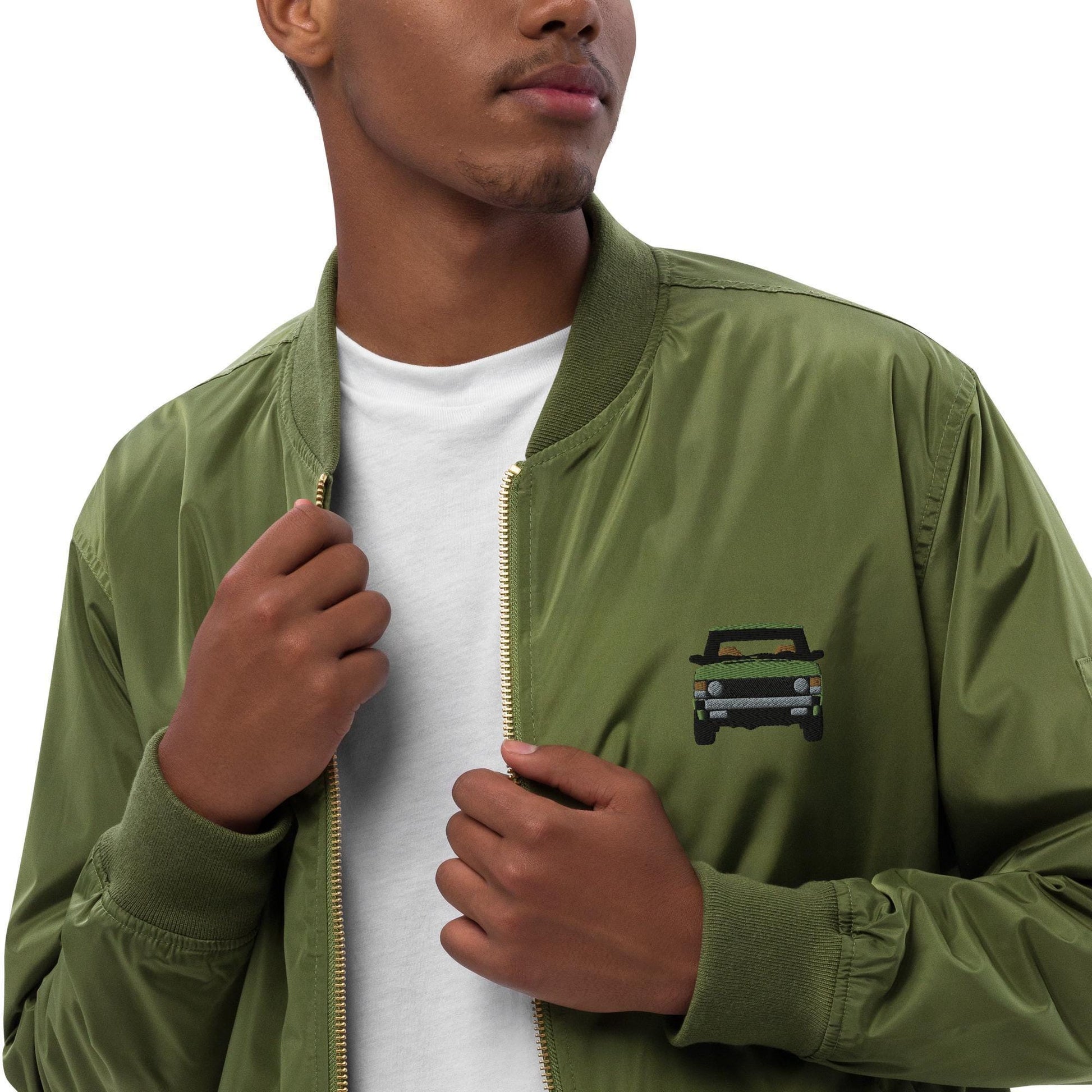 Bomber Jacket | Embroidered Range Rover Classic | Premium Recycled Land Rover Jacket | Stylish & Eco-Friendly Outerwear