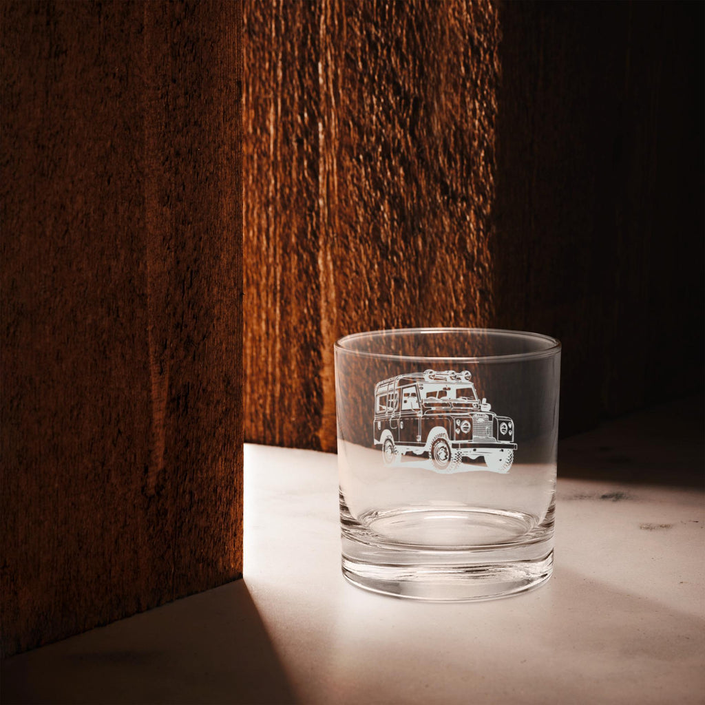 Series Rover Rocks Glass | Vintage Car Barware | Rover Lovers Drinkware | Unique Whisky Glass