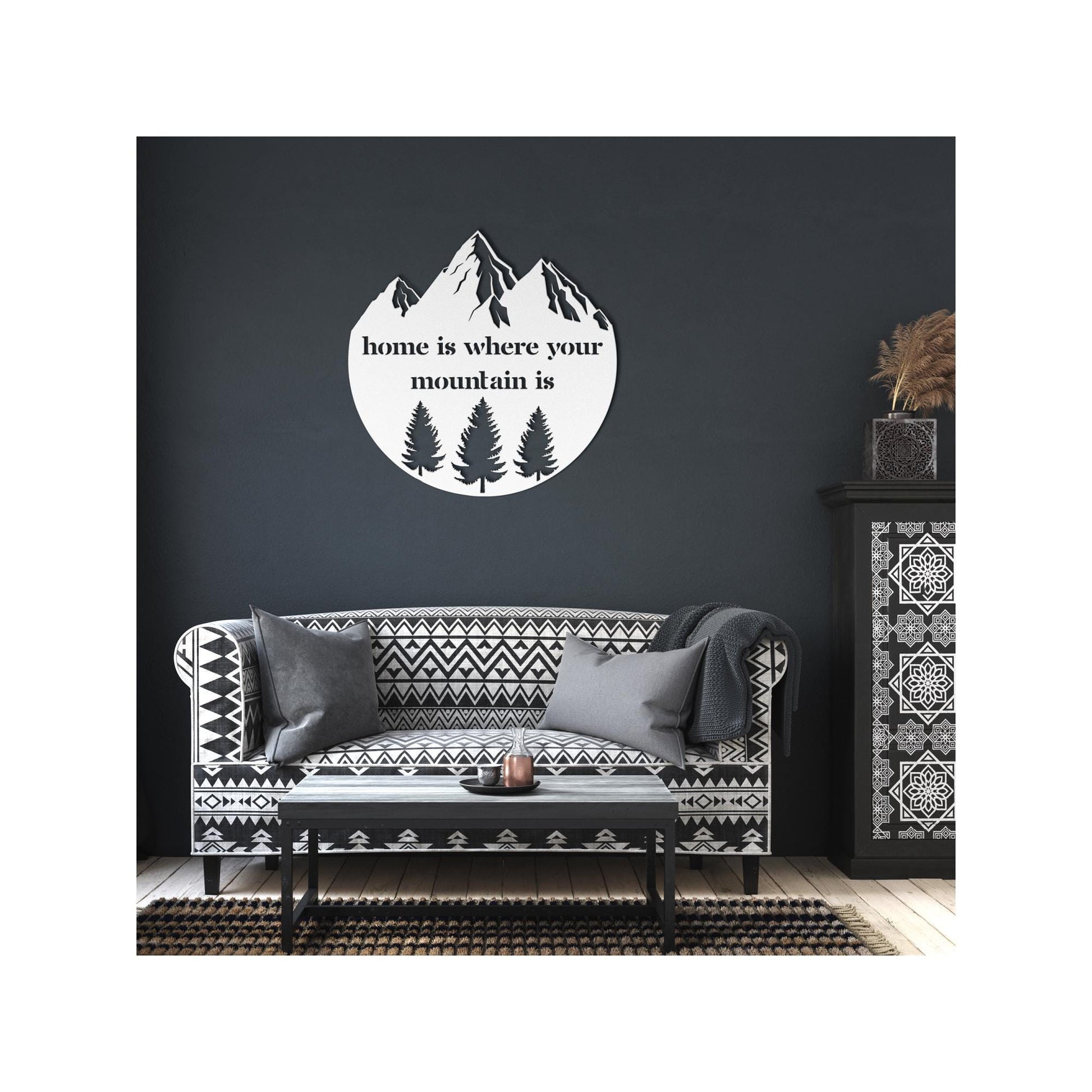 Luxury Metal Sign for Indoor or Outdoor Art | Mountain Lovers Decor | Beautiful Nature Lover's Gift