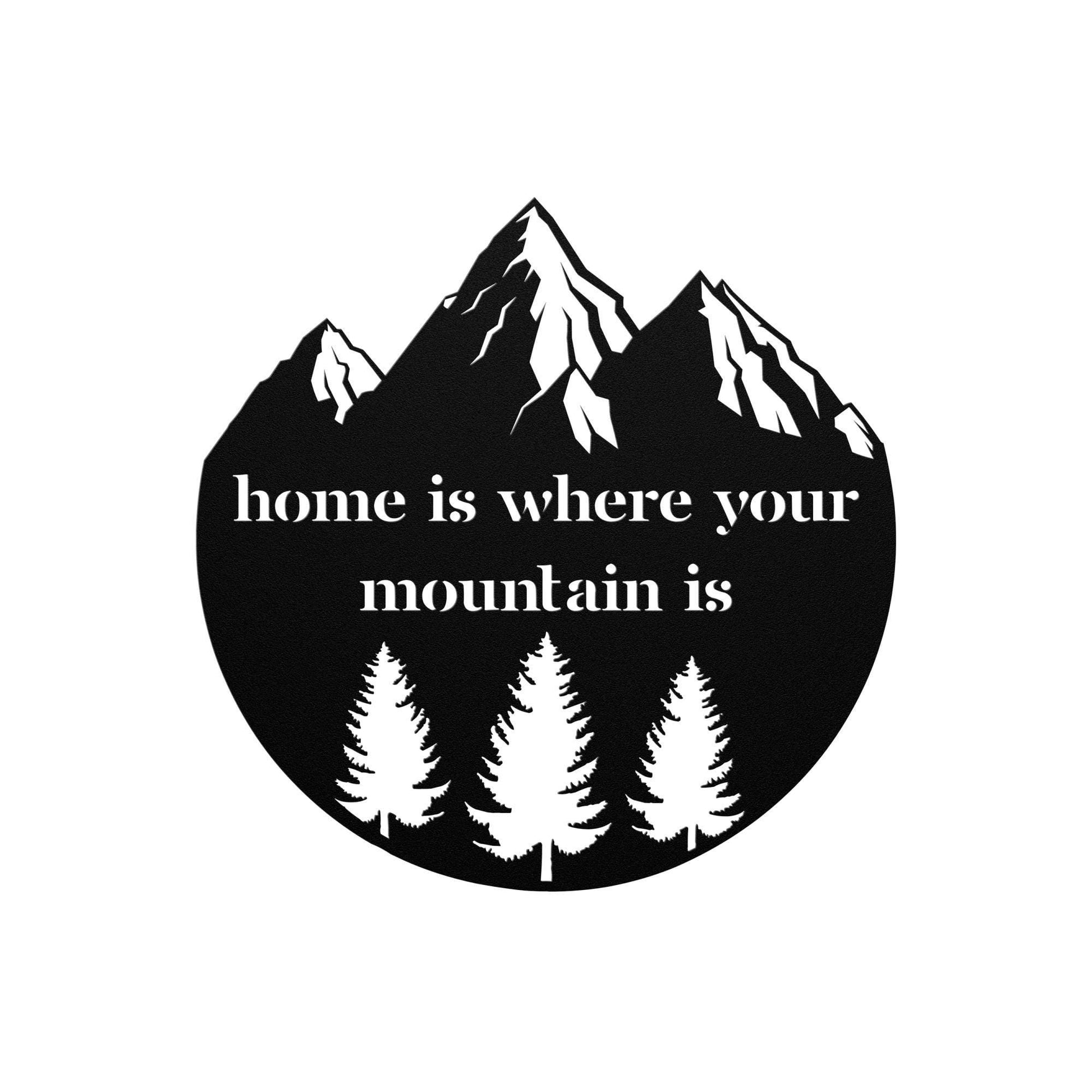 Luxury Metal Sign for Indoor or Outdoor Art | Mountain Lovers Decor | Beautiful Nature Lover's Gift