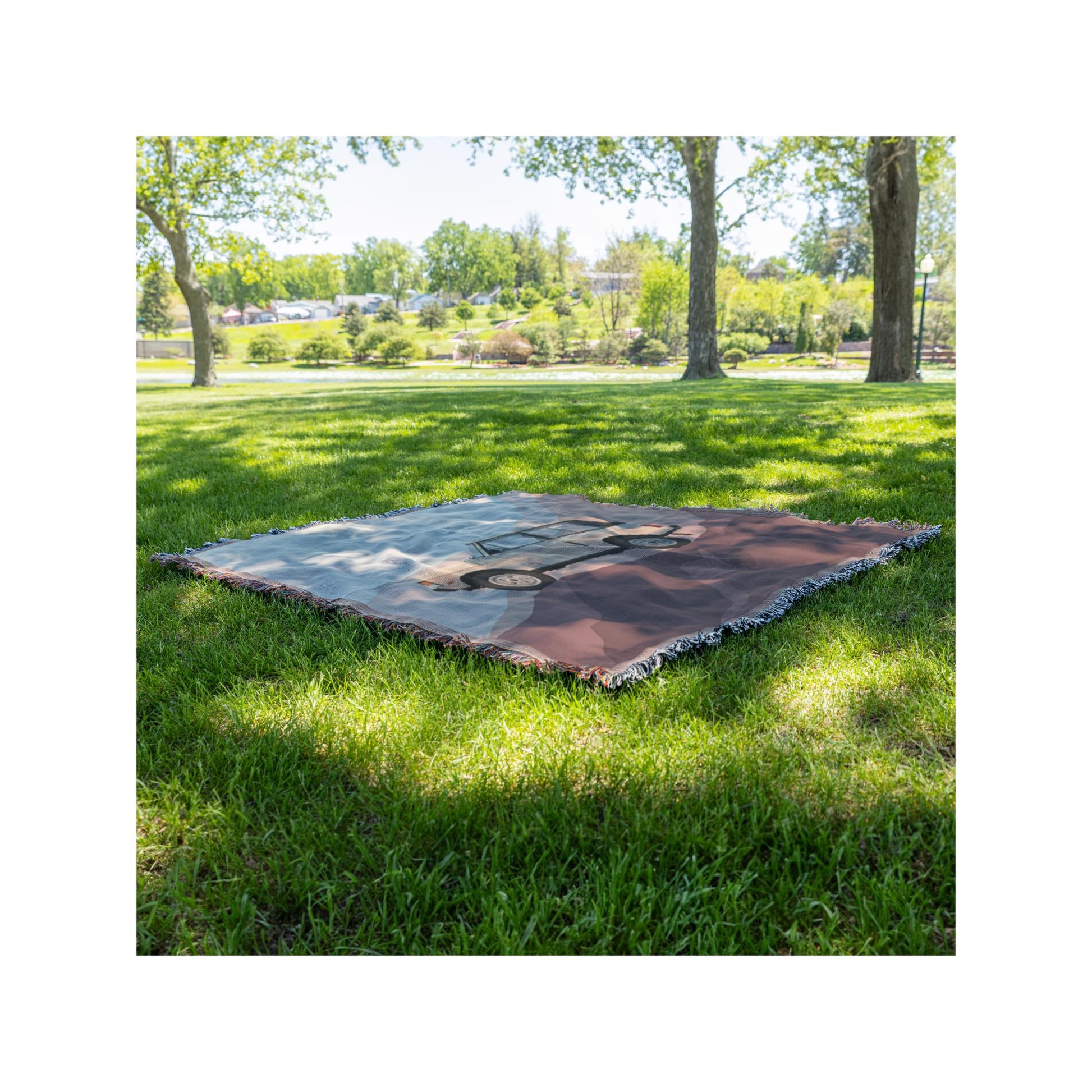 Range Rover Classic Blanket | Woven Throw Blanket for Land Rover Lovers | Cozy Home Decor & Gift Idea