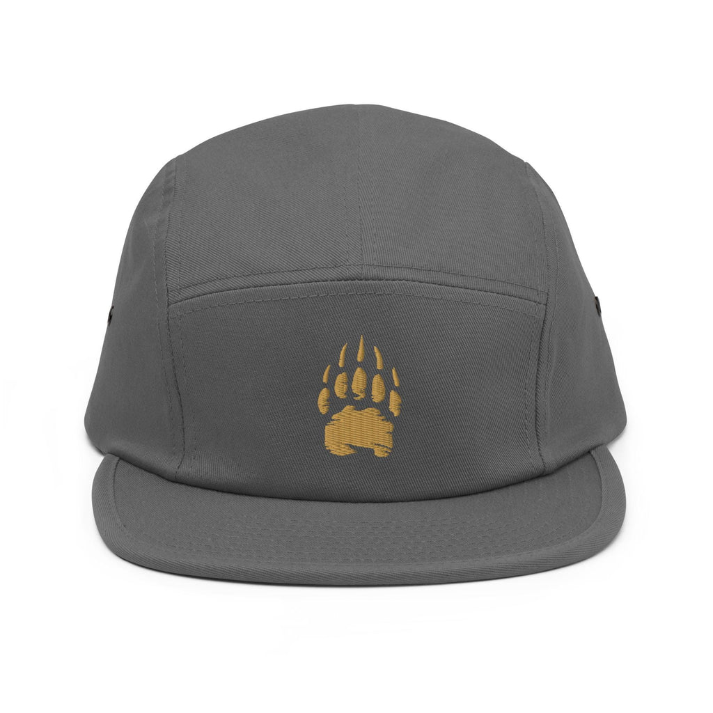 Bear Track Five Panel Hat | Camp Style Hat | Embroidered Bear Paw Cap | Outdoor Adventure Hat | Hiking Gift