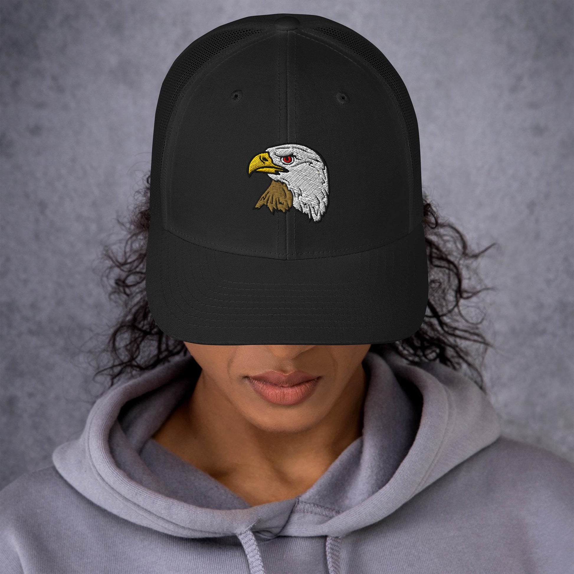 Bald Eagle Trucker Cap | Retro Snapback Hat | Eagle Lover Gift | Stylish Outdoor Headwear | Embroidered Hat | Wildlife Apparel