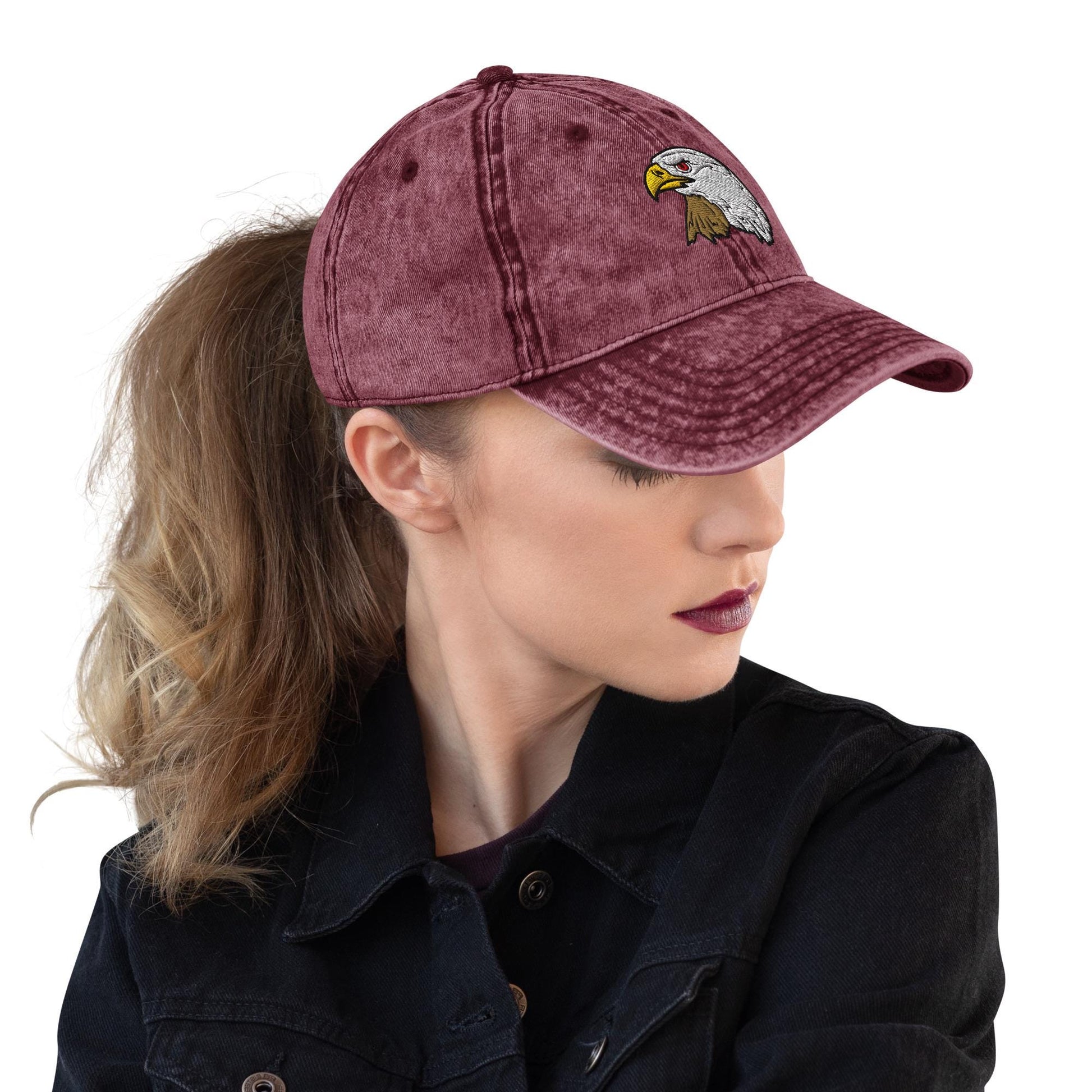 Bald Eagle Vintage Cotton Twill Cap | Americana Inspired Hat | Embroidered Hat | Perfect Gift for Eagle Lovers